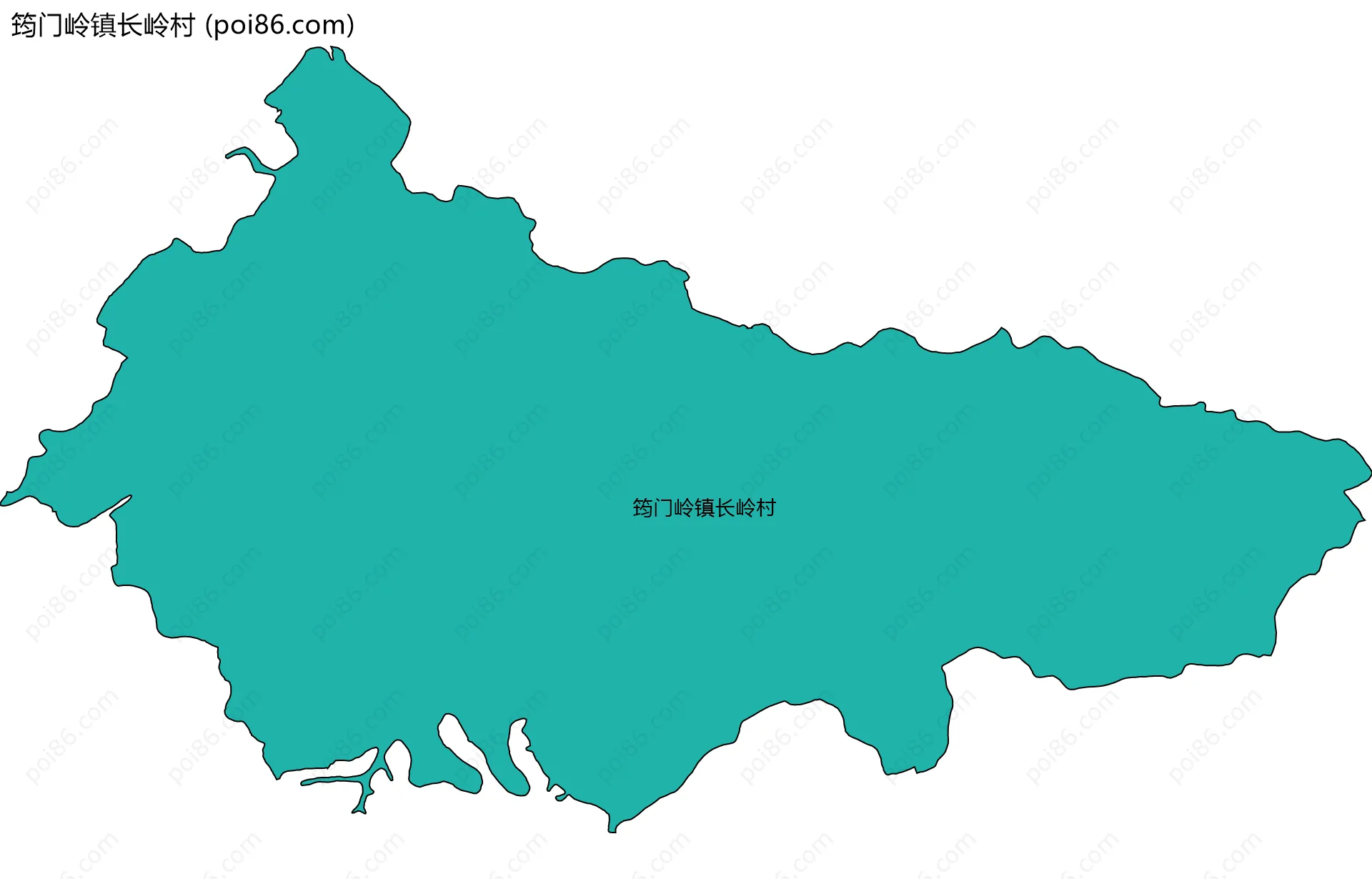 筠门岭镇长岭村边界地图