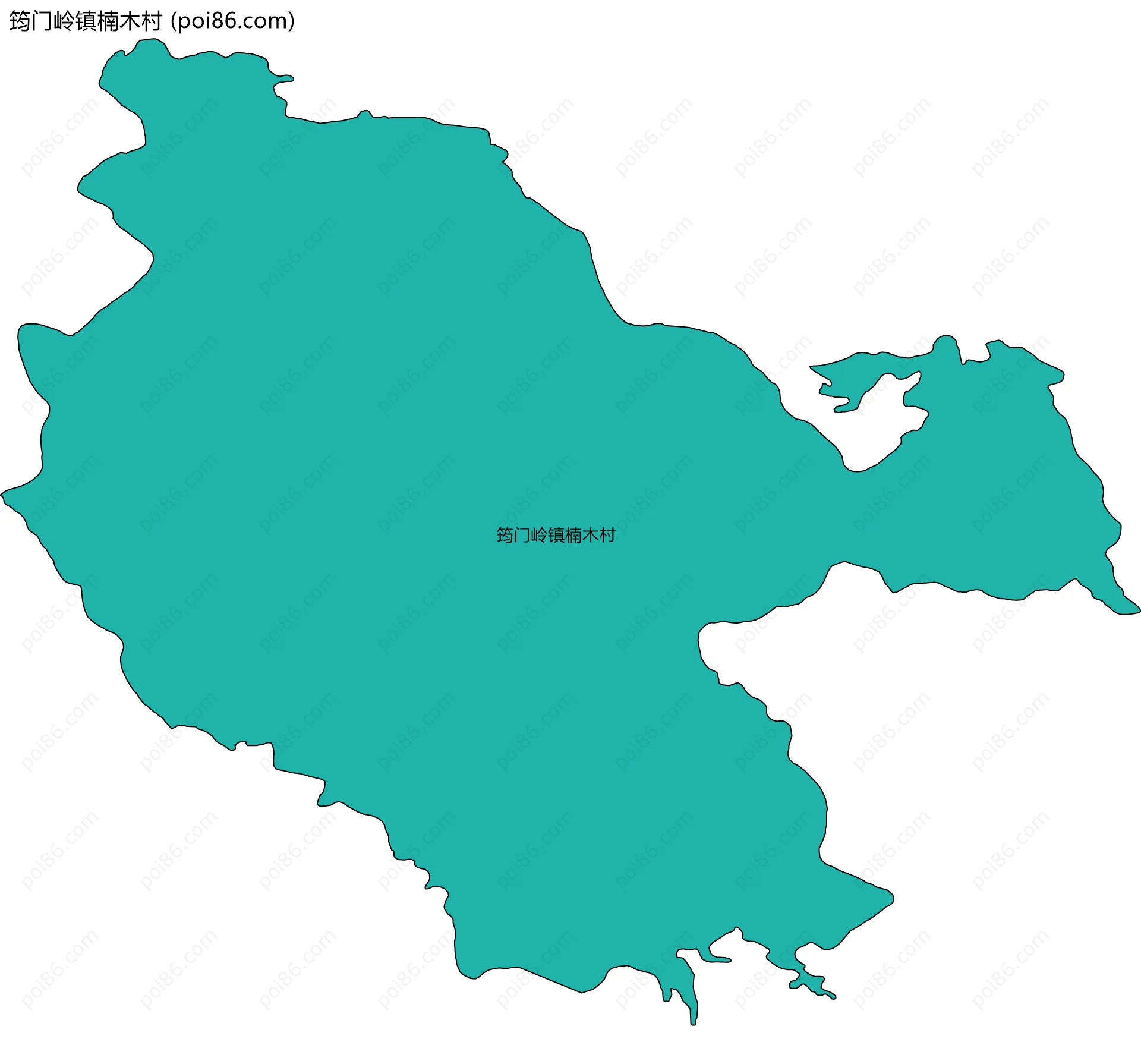 筠门岭镇楠木村边界地图
