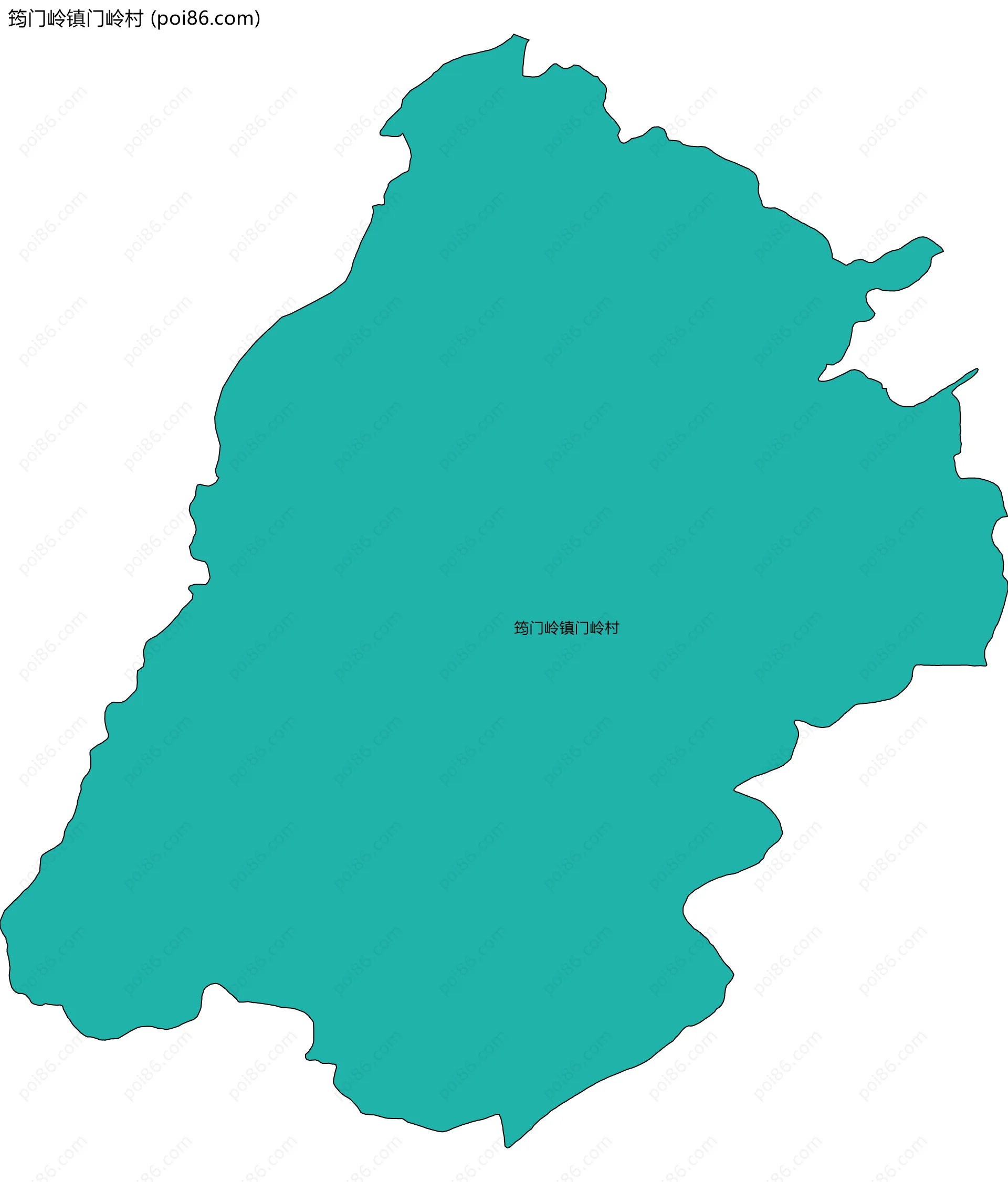 筠门岭镇门岭村边界地图