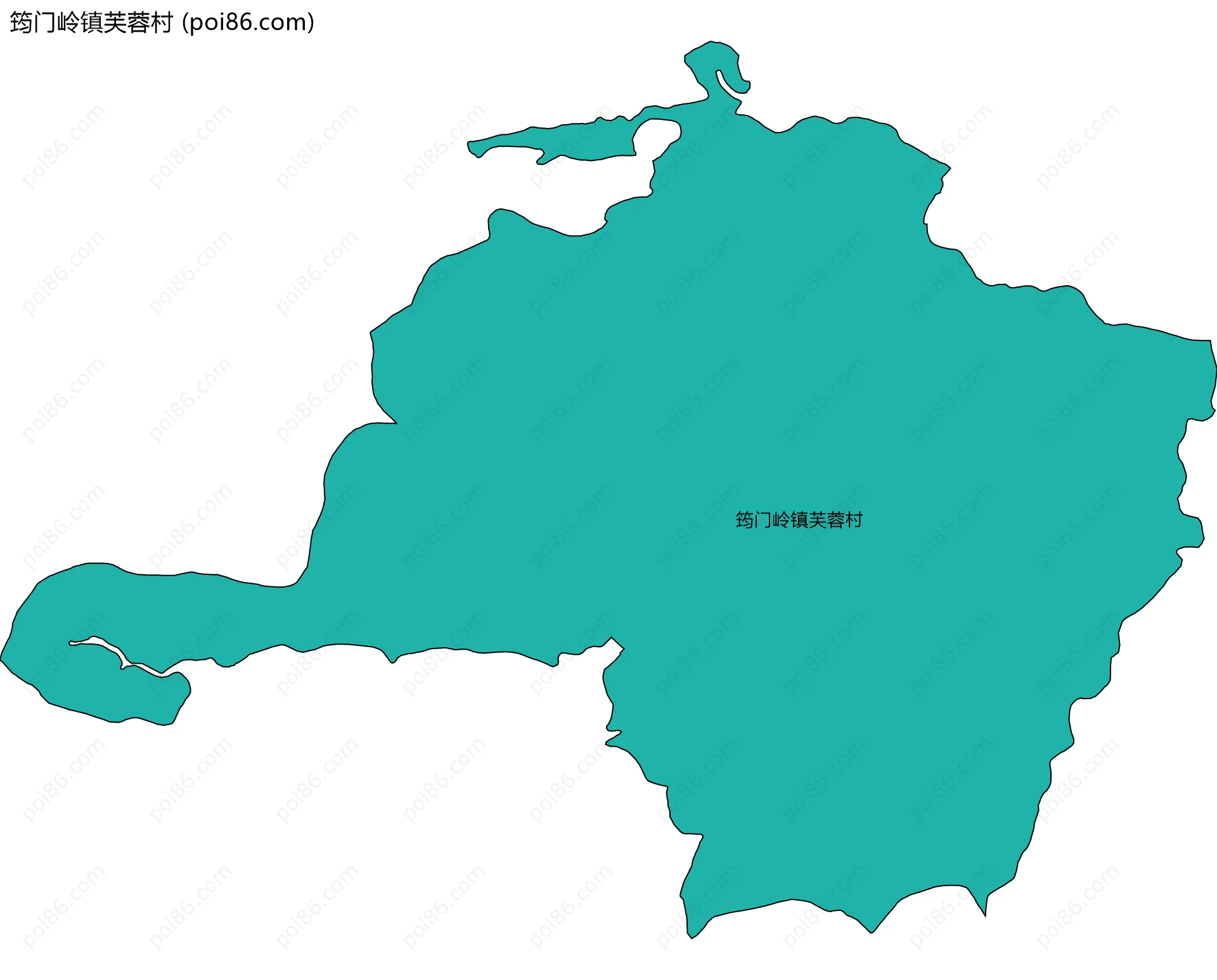 筠门岭镇芙蓉村边界地图