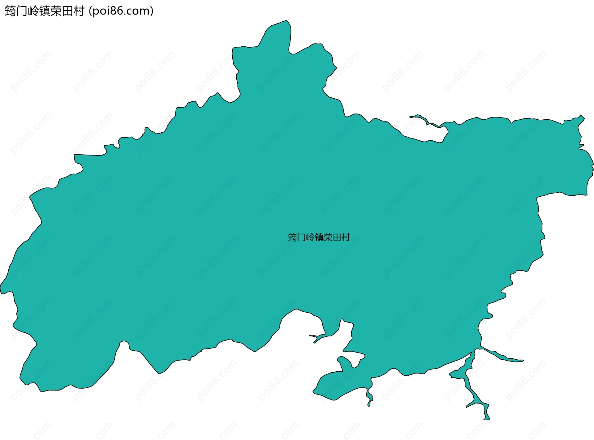 筠门岭镇荣田村边界地图