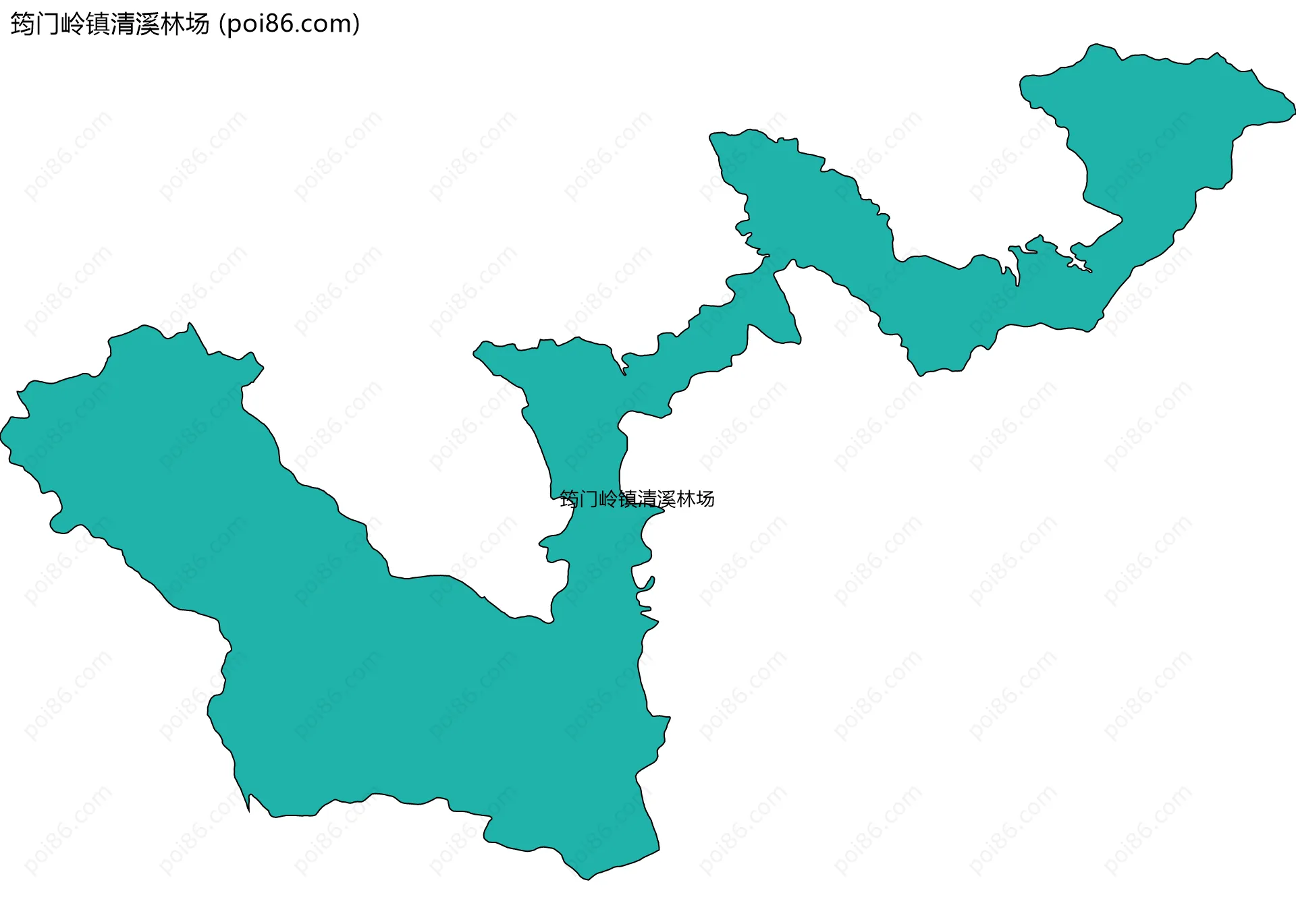 筠门岭镇清溪林场边界地图