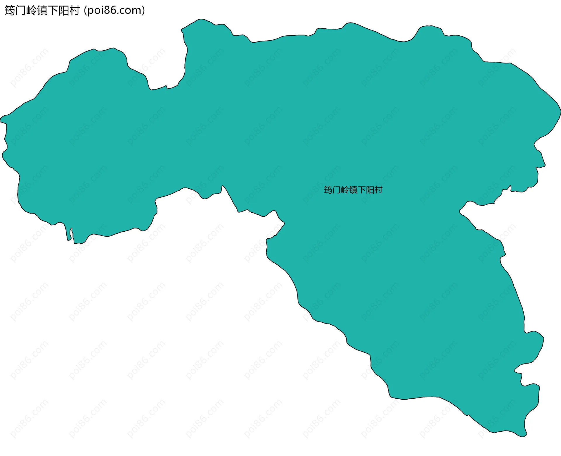 筠门岭镇下阳村边界地图