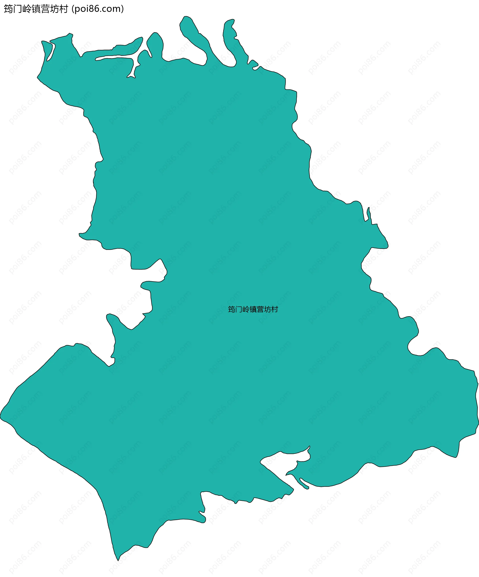 筠门岭镇营坊村边界地图