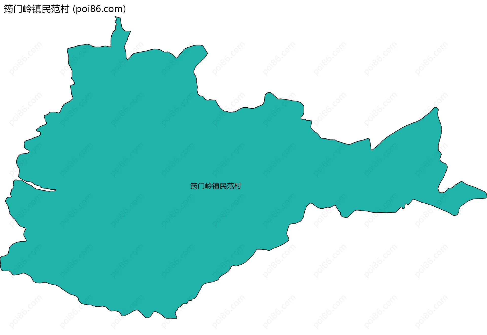 筠门岭镇民范村边界地图
