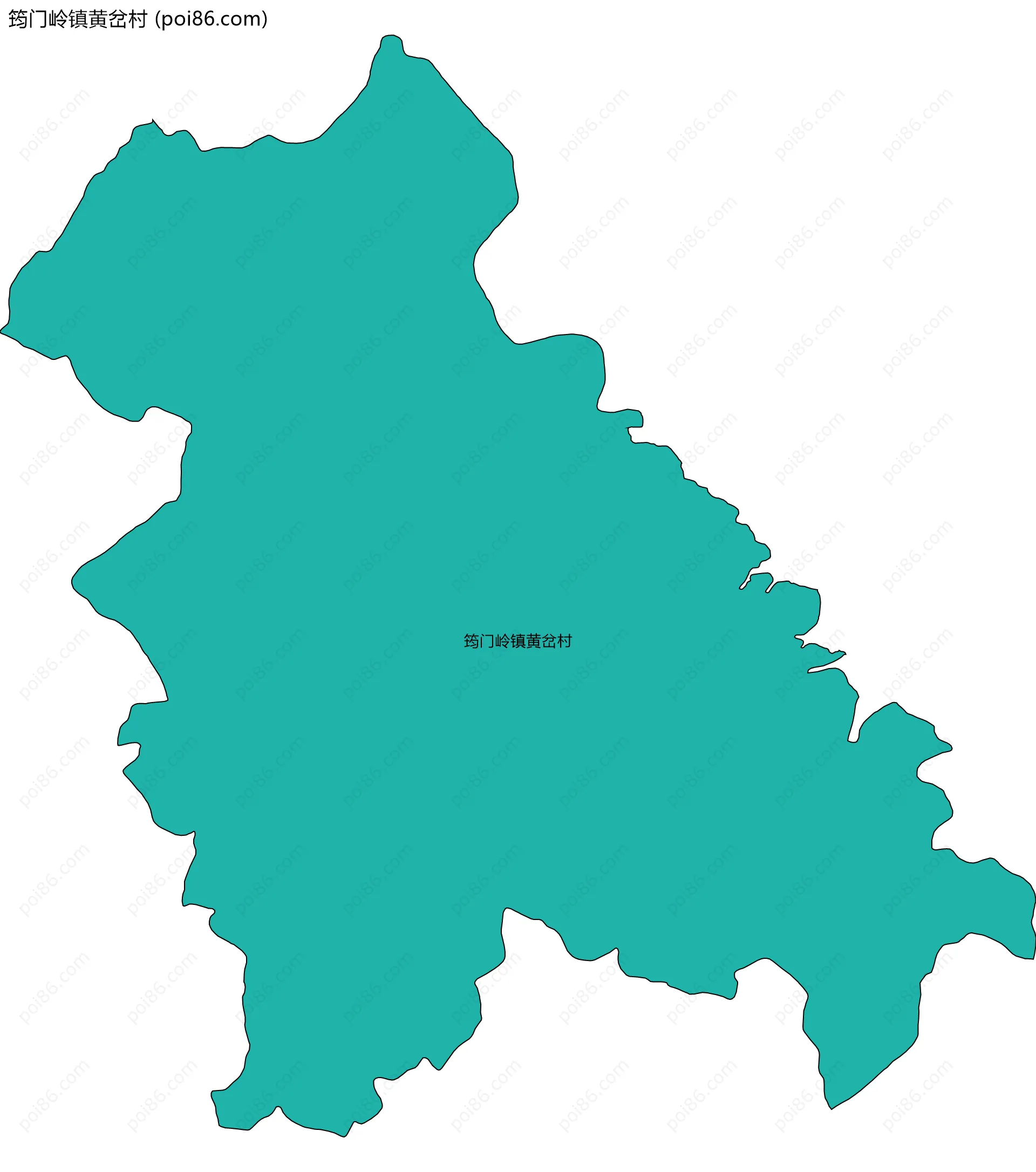 筠门岭镇黄岔村边界地图