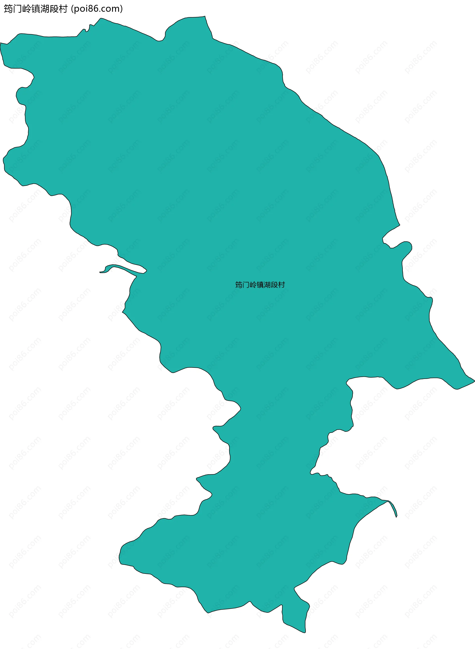 筠门岭镇湖段村边界地图