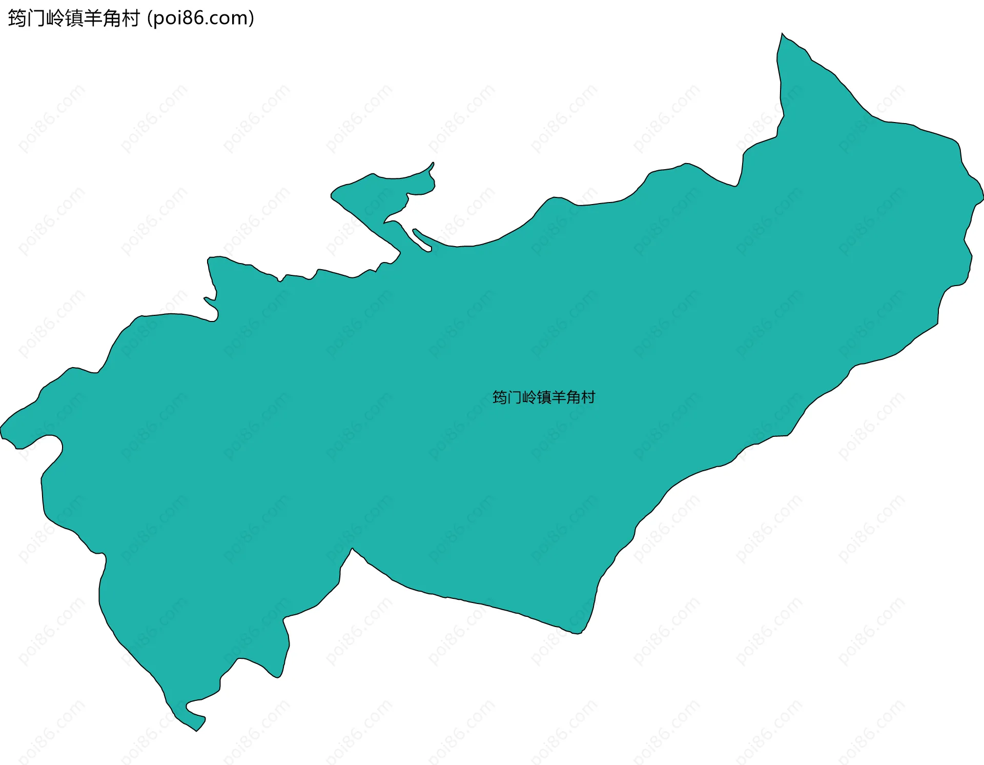 筠门岭镇羊角村边界地图