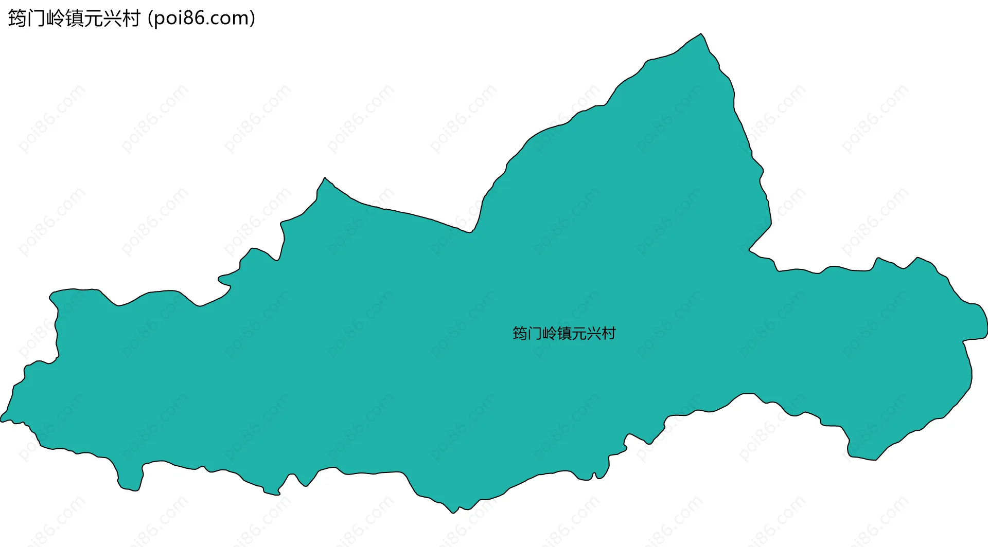 筠门岭镇元兴村边界地图