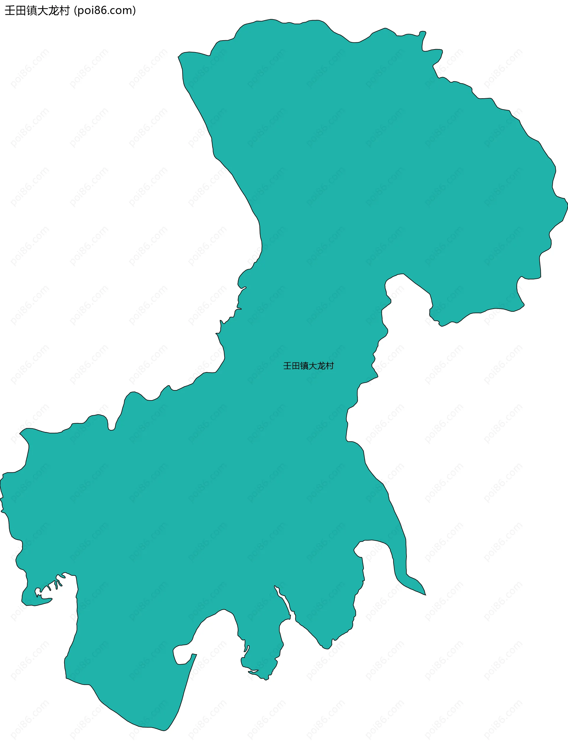 壬田镇大龙村边界地图