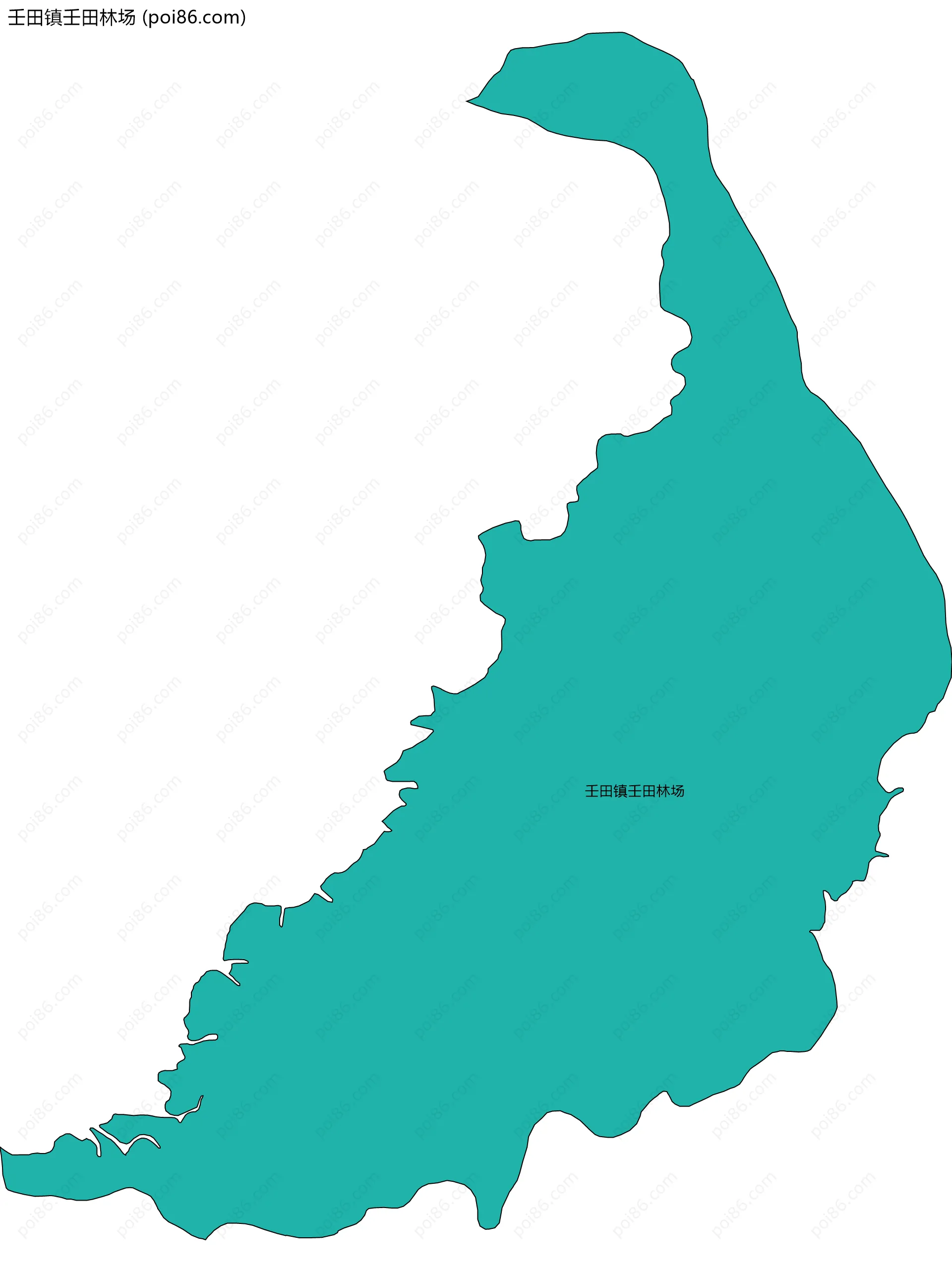 壬田镇壬田林场边界地图