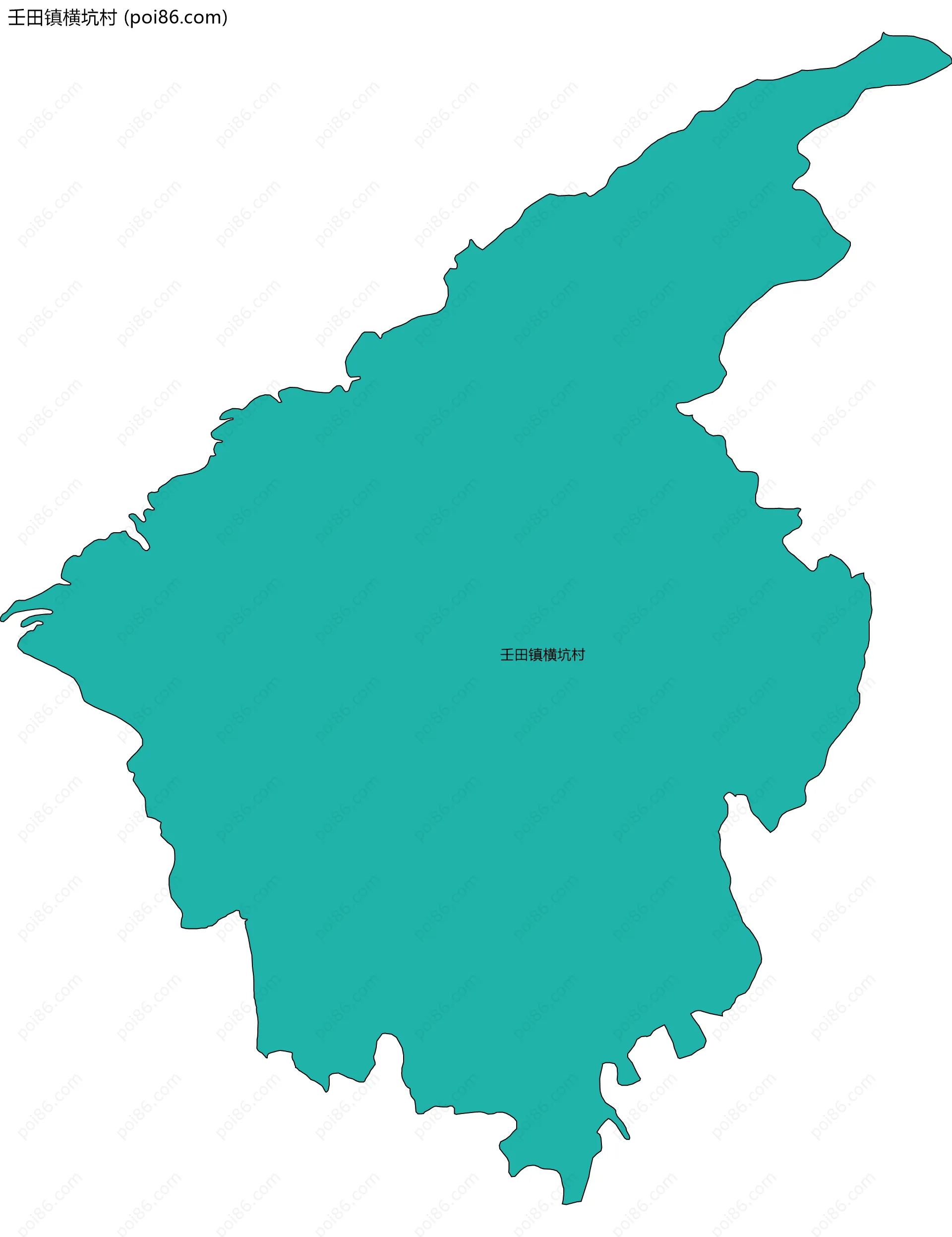 壬田镇横坑村边界地图