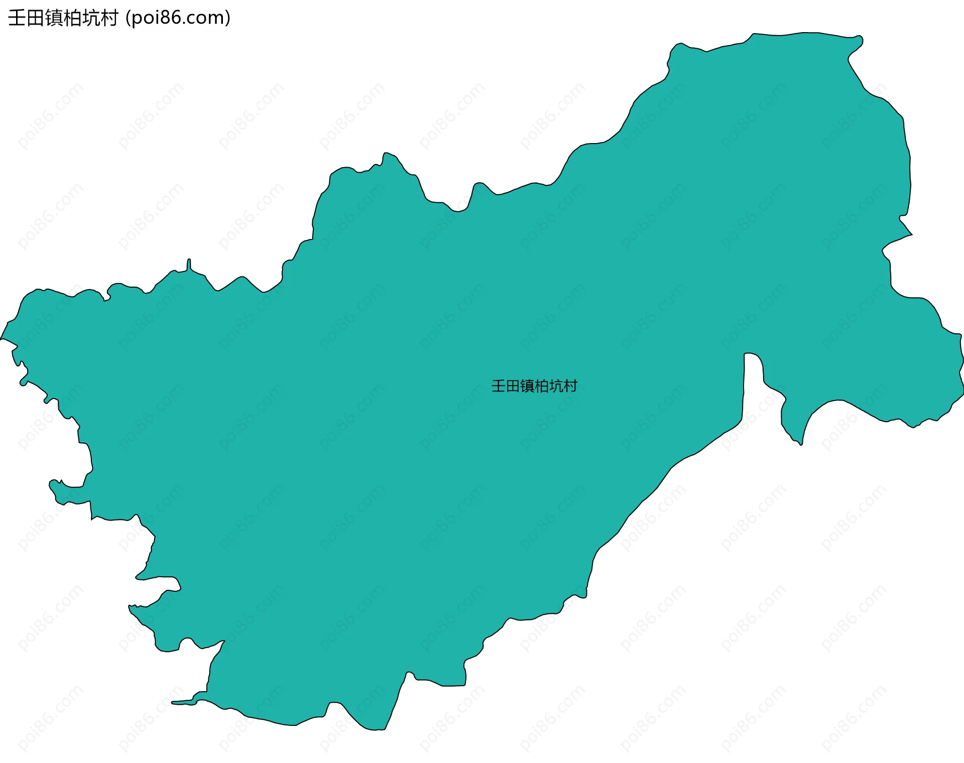 壬田镇柏坑村边界地图