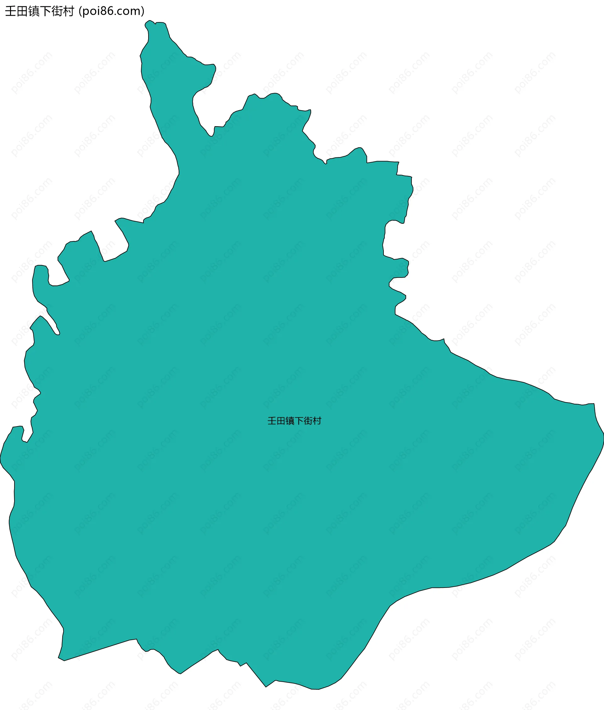 壬田镇下街村边界地图