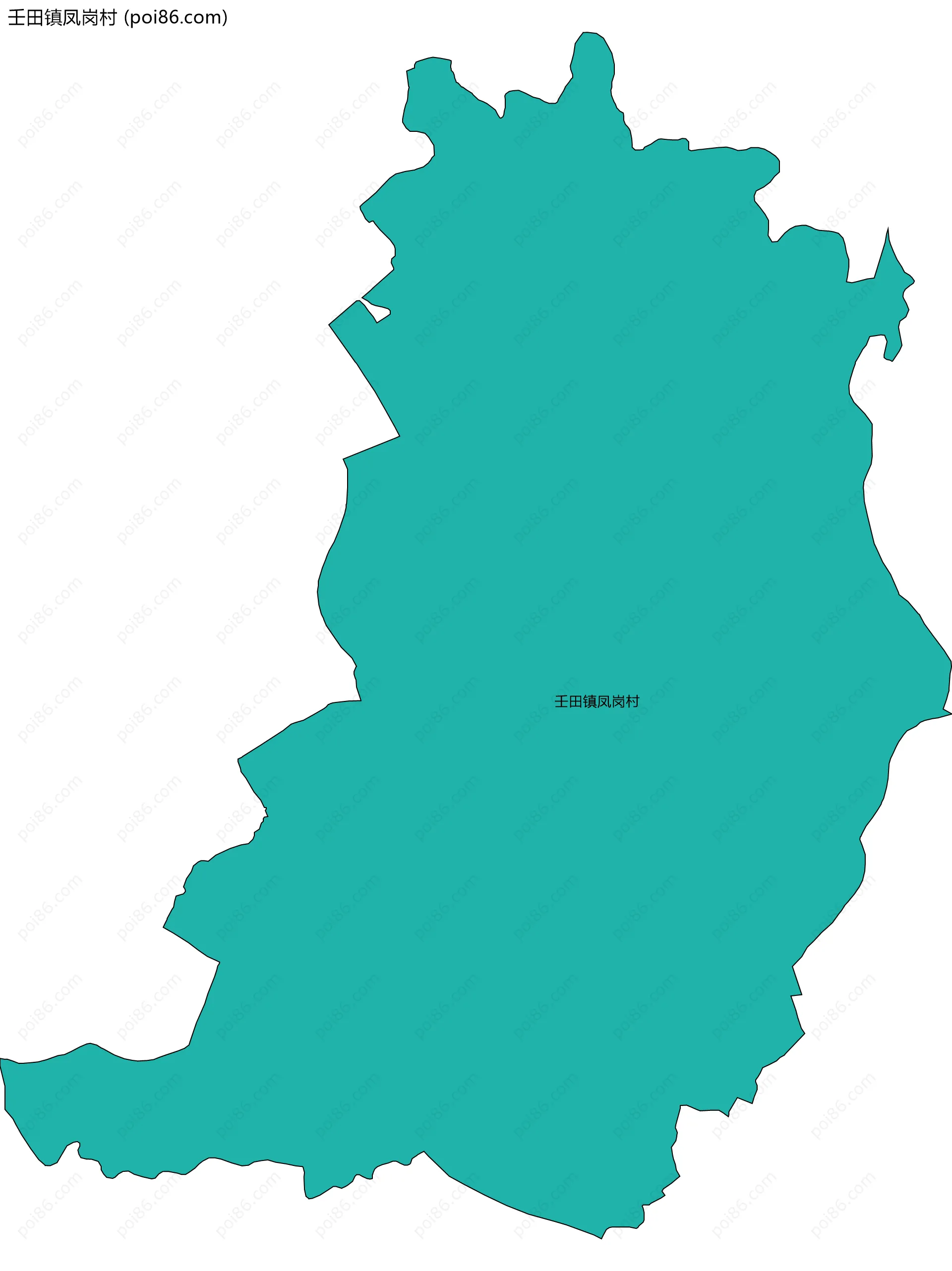 壬田镇凤岗村边界地图