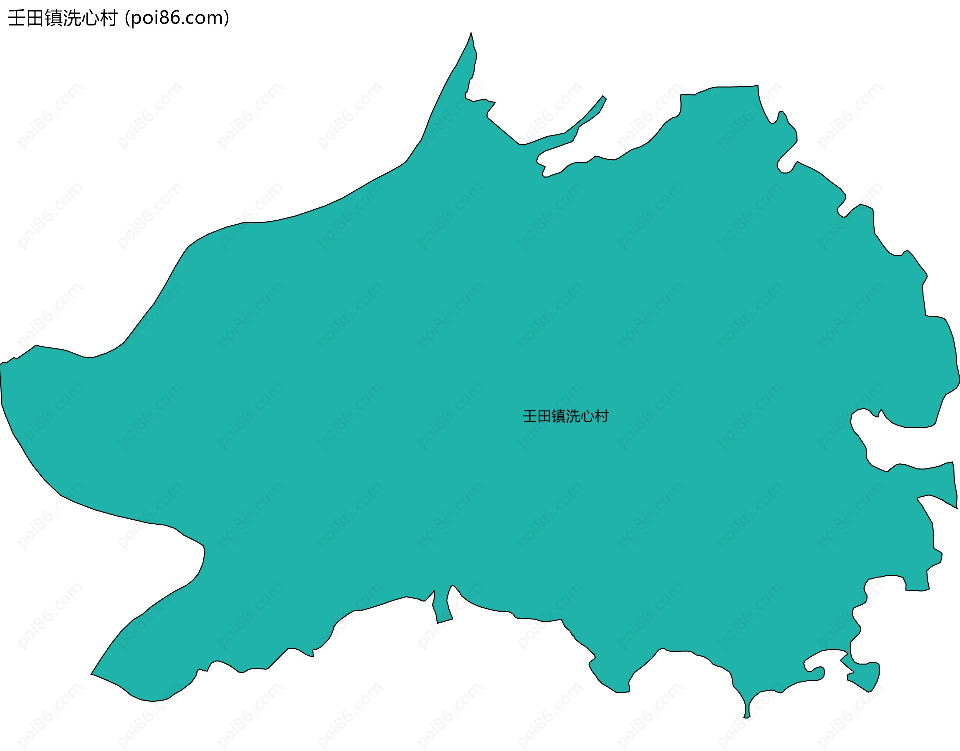 壬田镇洗心村边界地图
