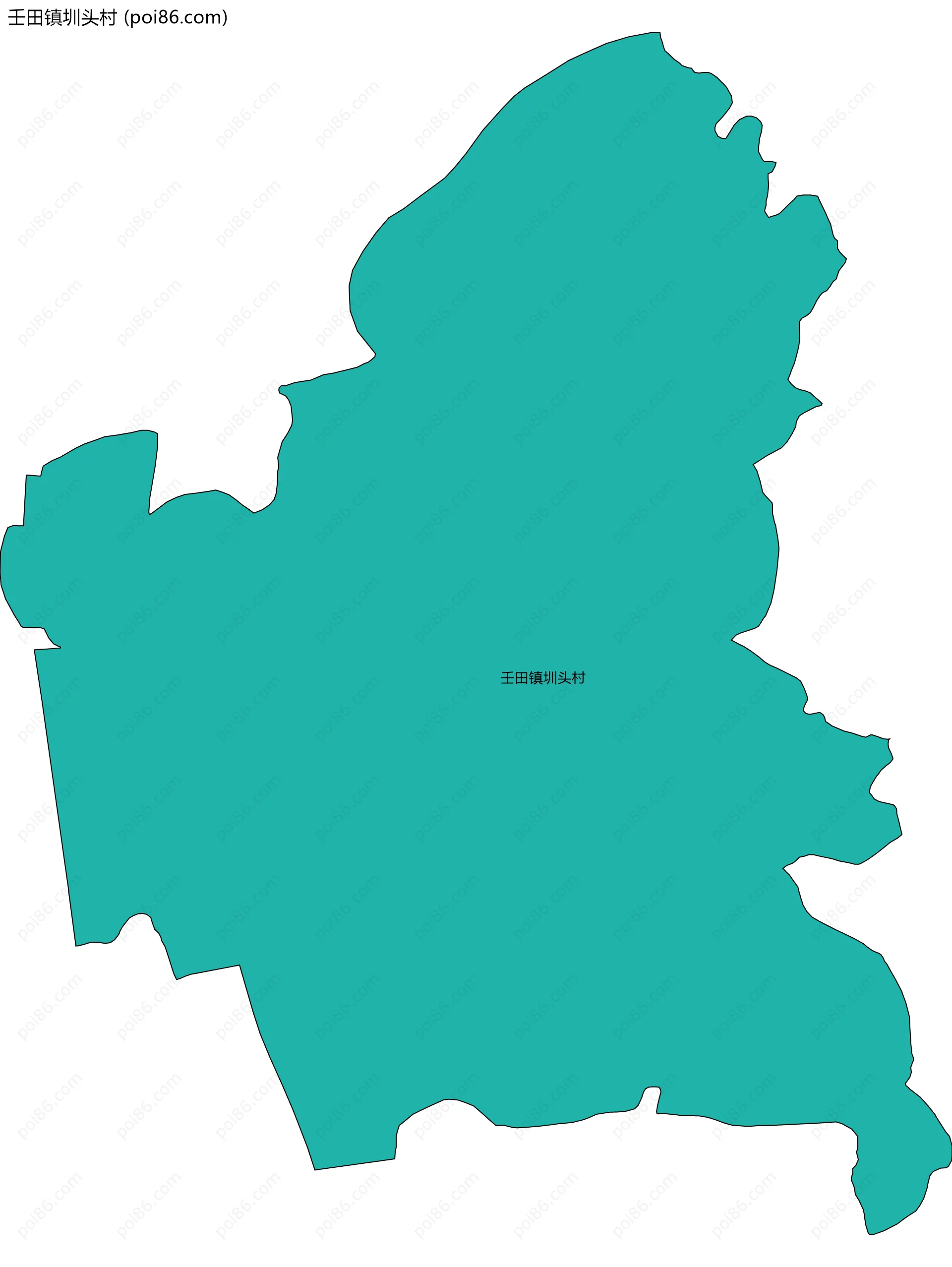 壬田镇圳头村边界地图