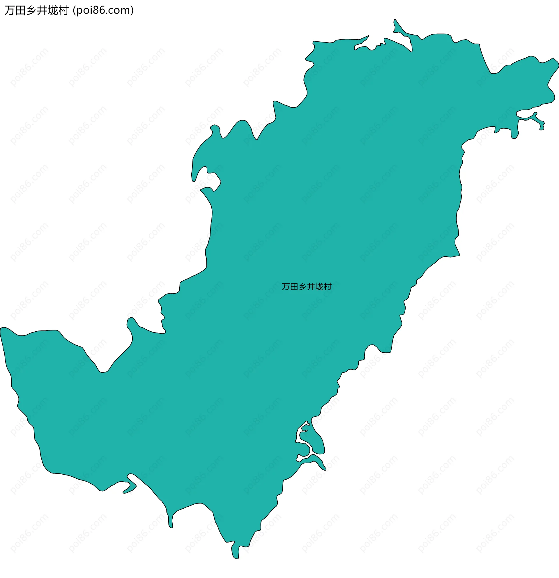 万田乡井垅村边界地图