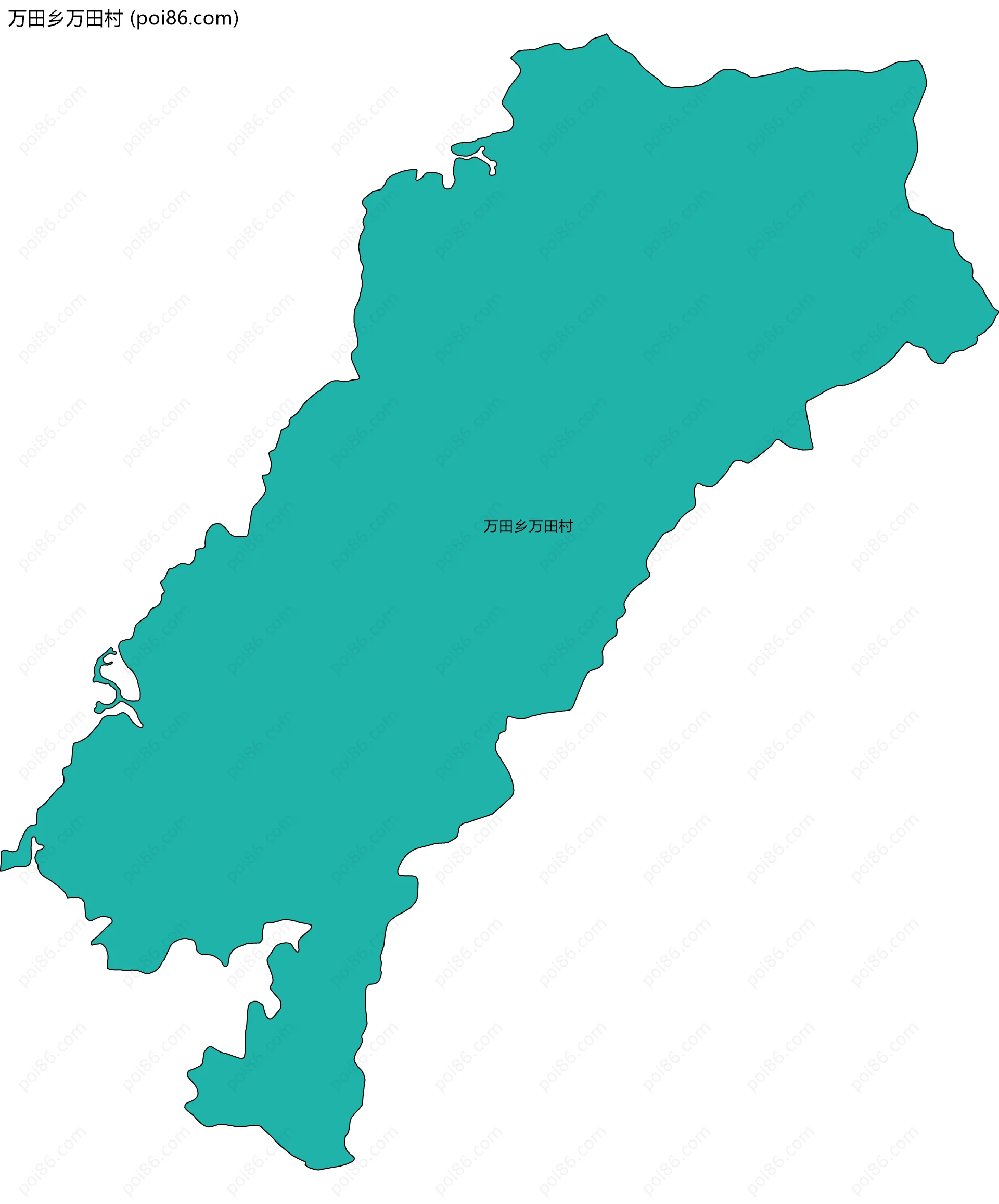 万田乡万田村边界地图