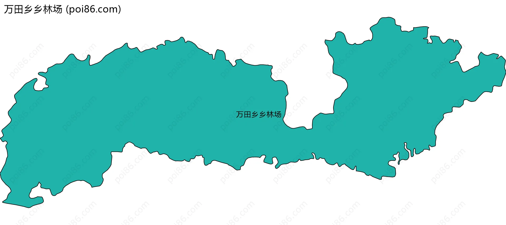 万田乡乡林场边界地图