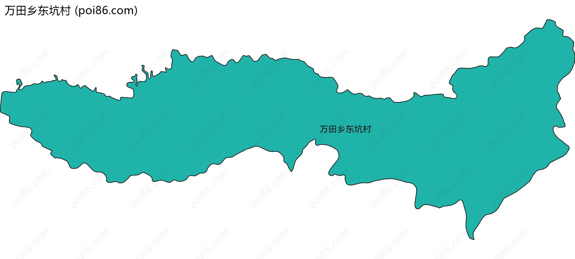 万田乡东坑村边界地图