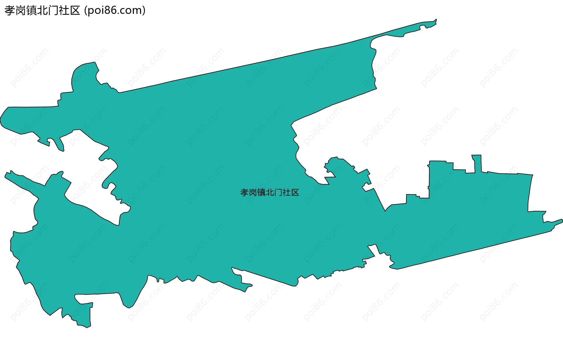 孝岗镇北门社区边界地图