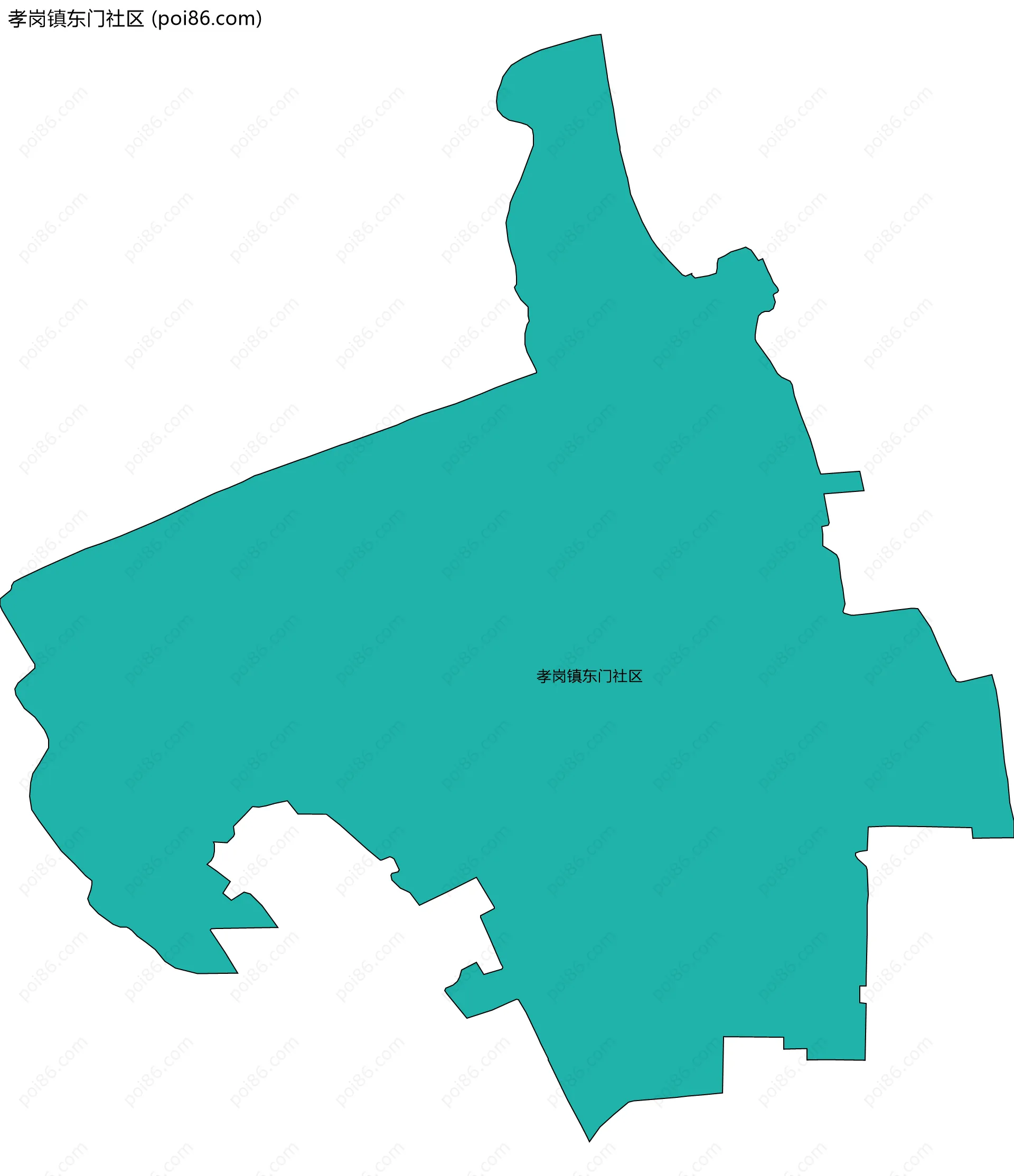 孝岗镇东门社区边界地图