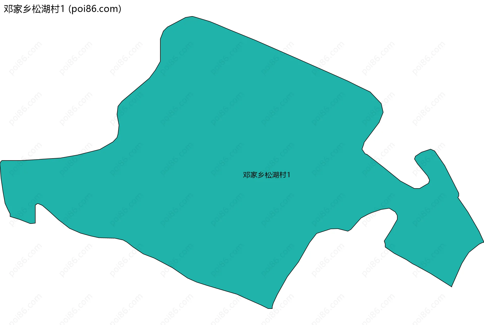邓家乡松湖村1边界地图