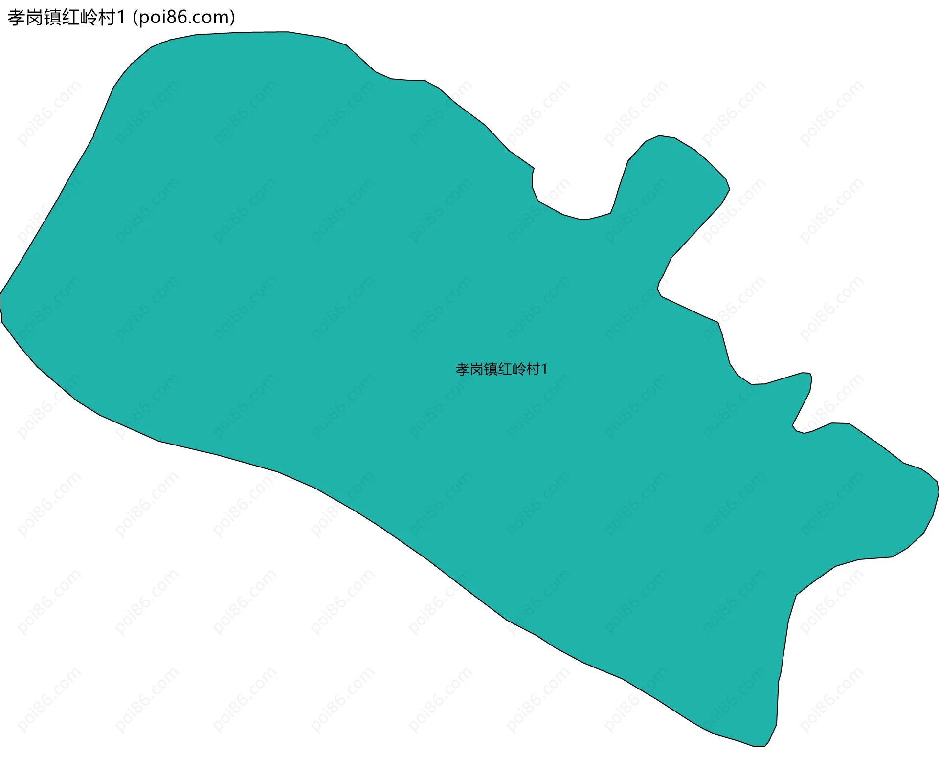 孝岗镇红岭村1边界地图