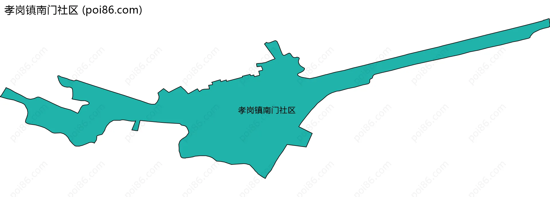 孝岗镇南门社区边界地图