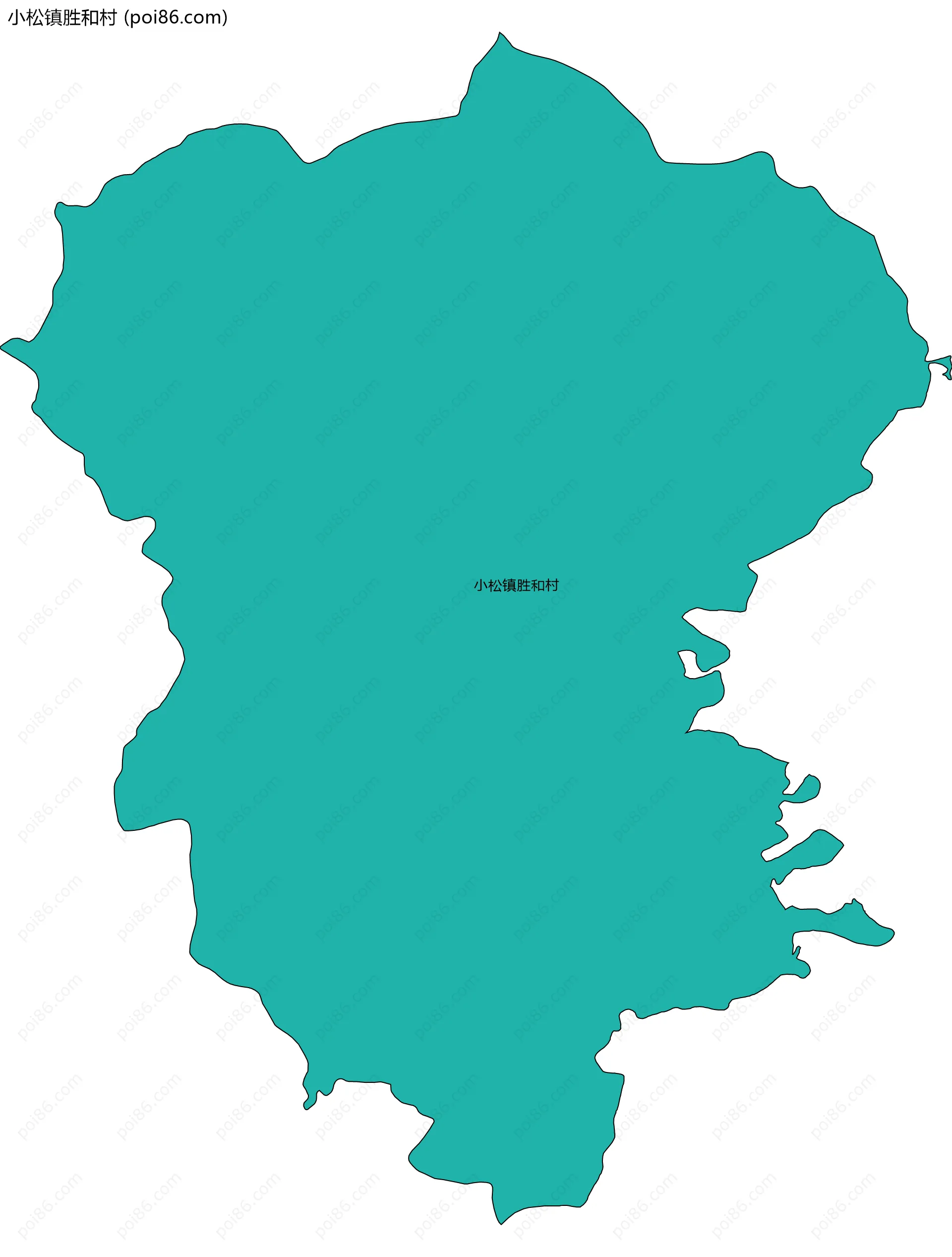 小松镇胜和村边界地图