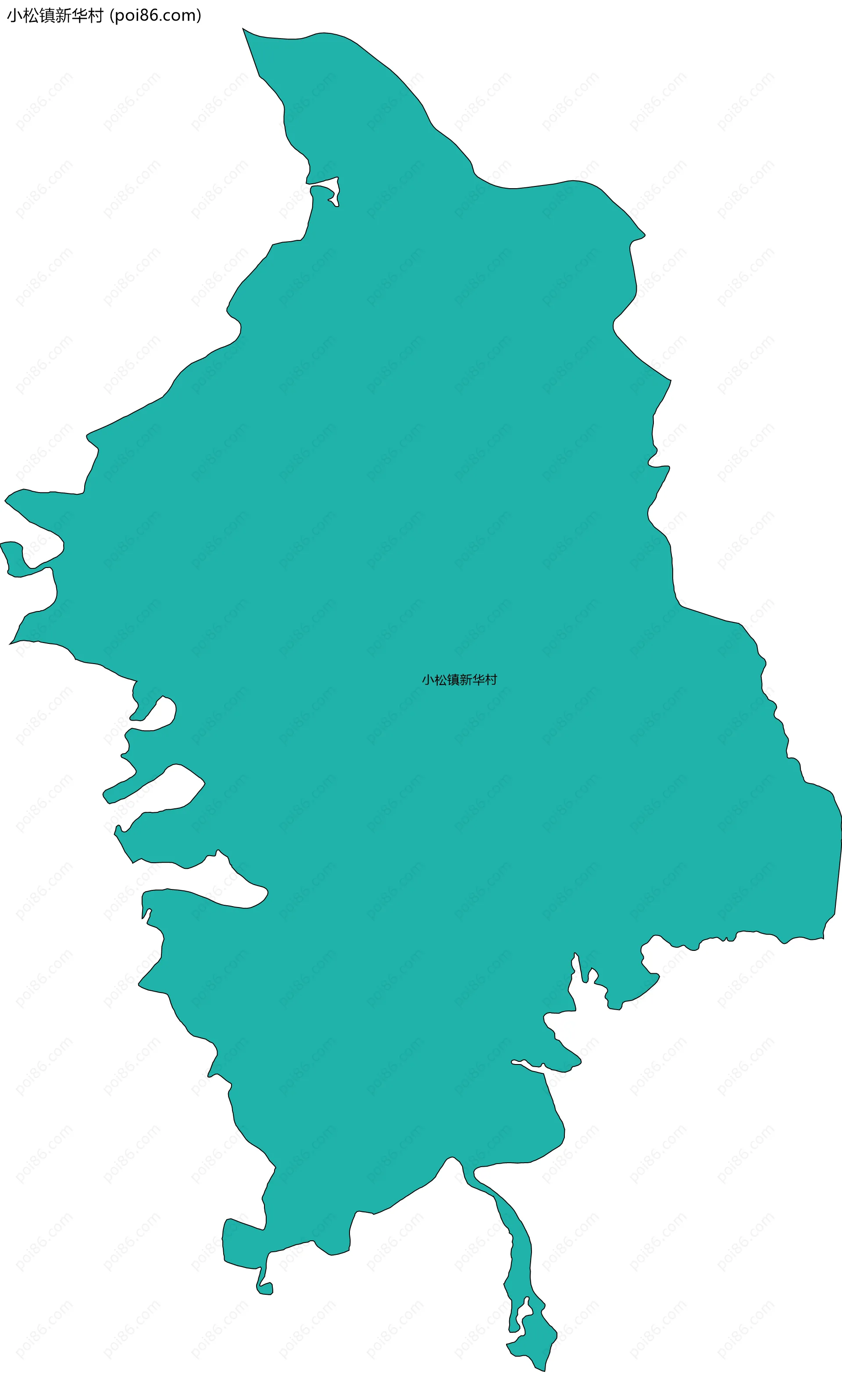 小松镇新华村边界地图