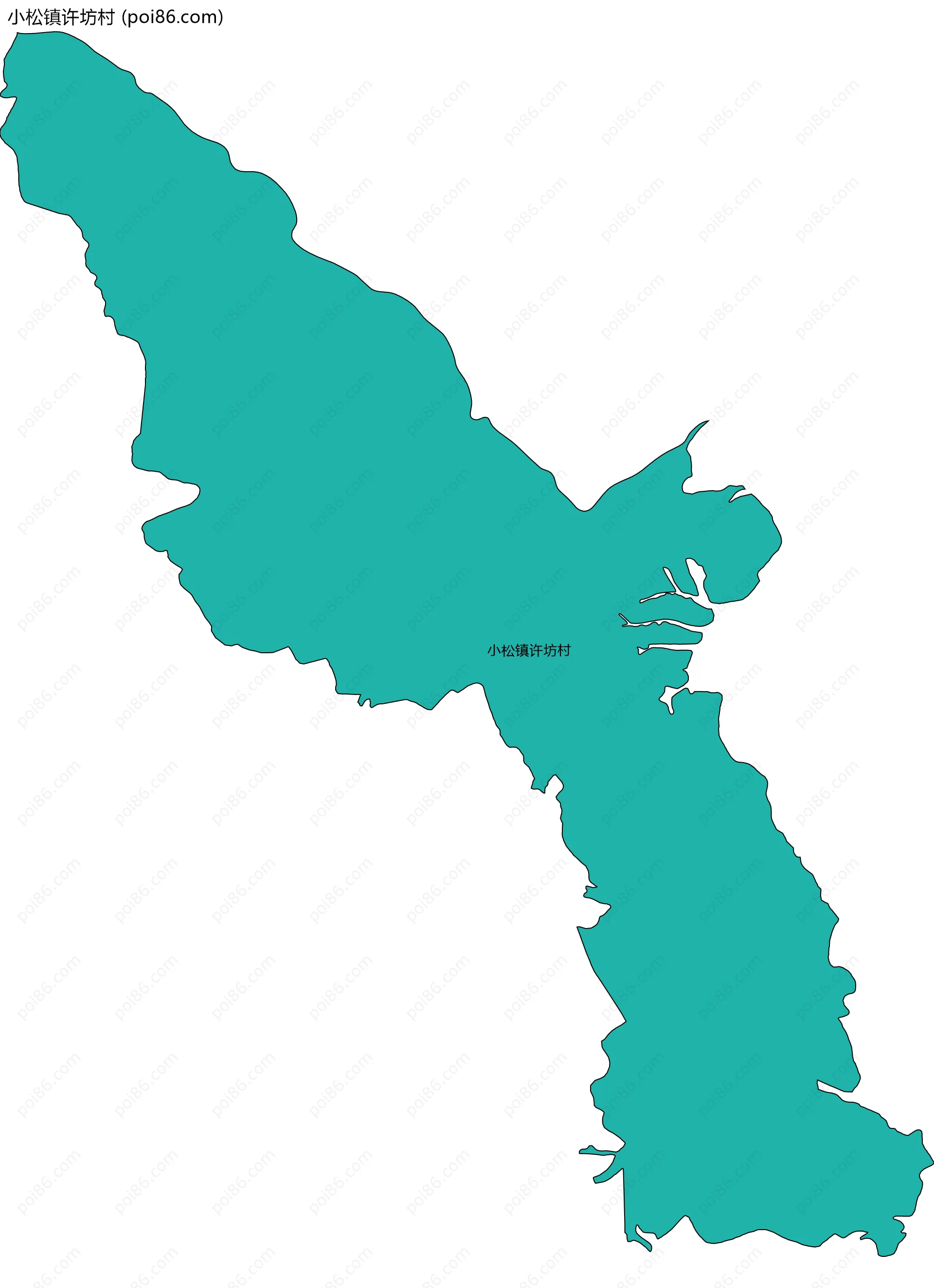 小松镇许坊村边界地图