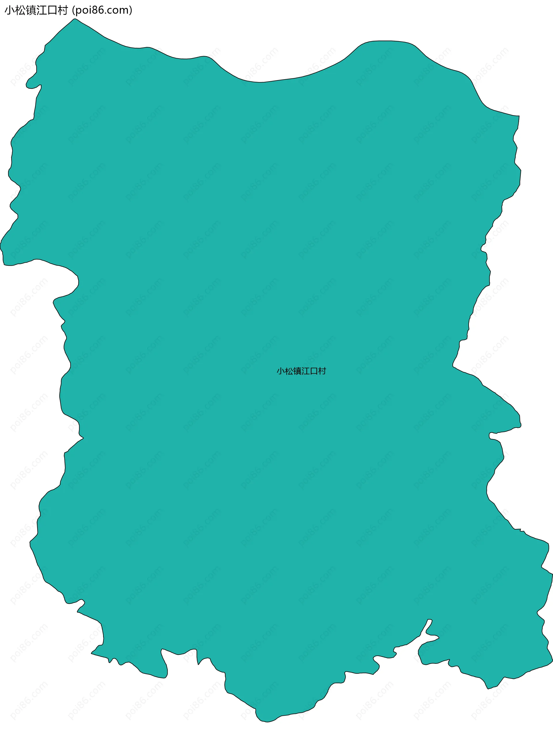 小松镇江口村边界地图