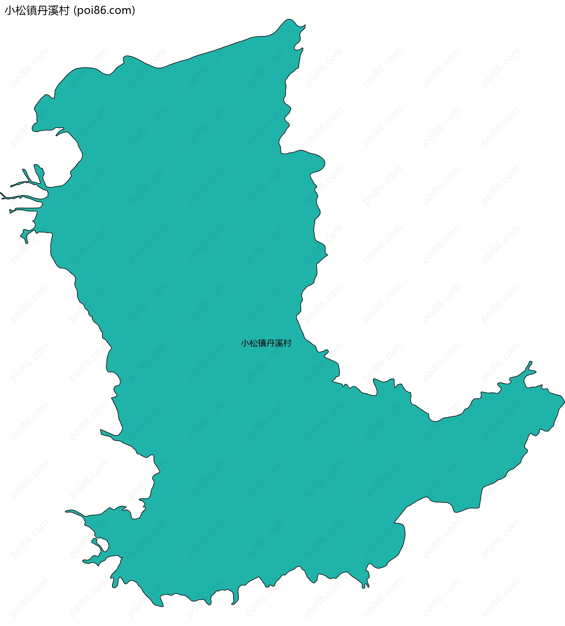 小松镇丹溪村边界地图