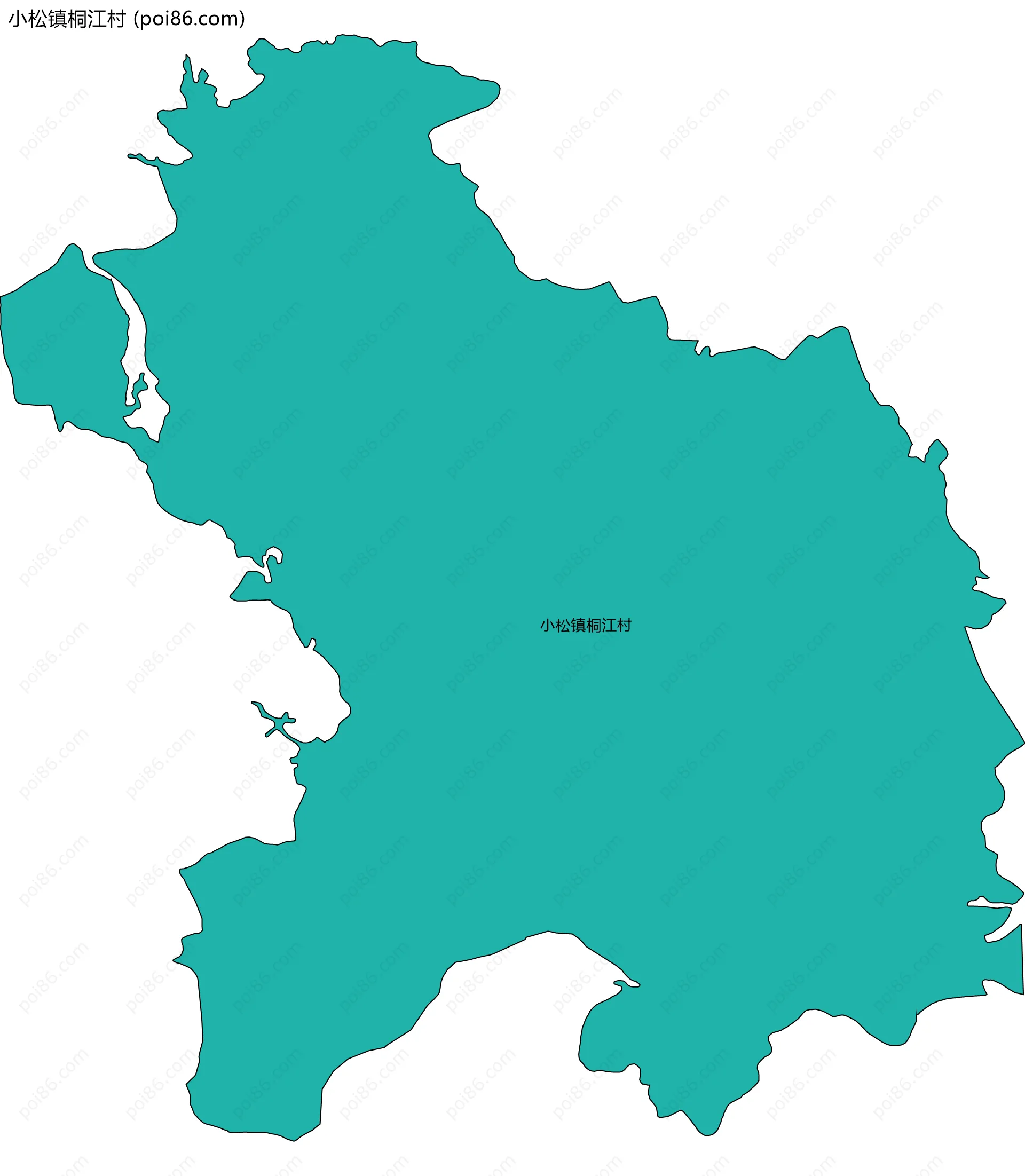 小松镇桐江村边界地图