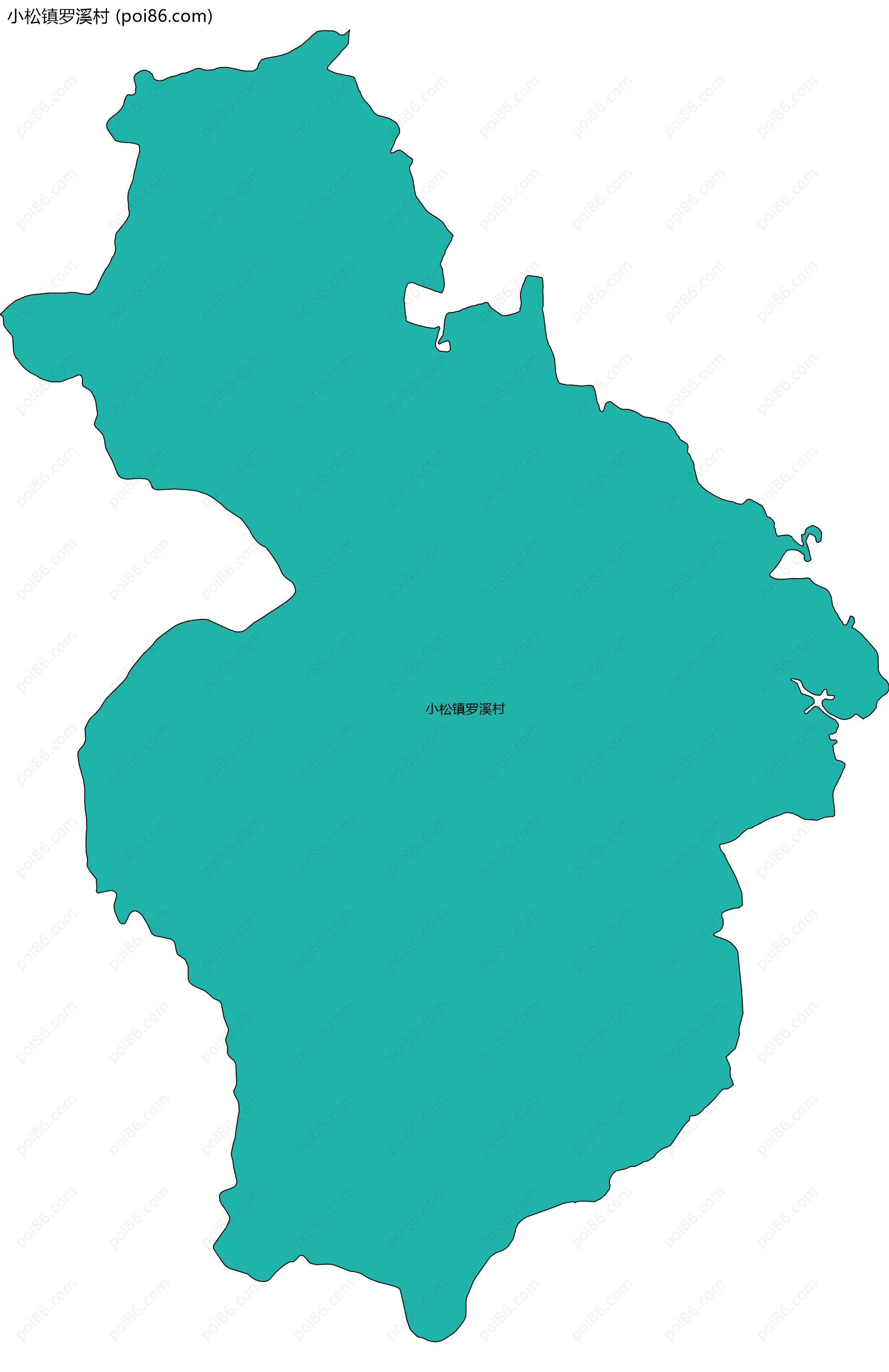 小松镇罗溪村边界地图