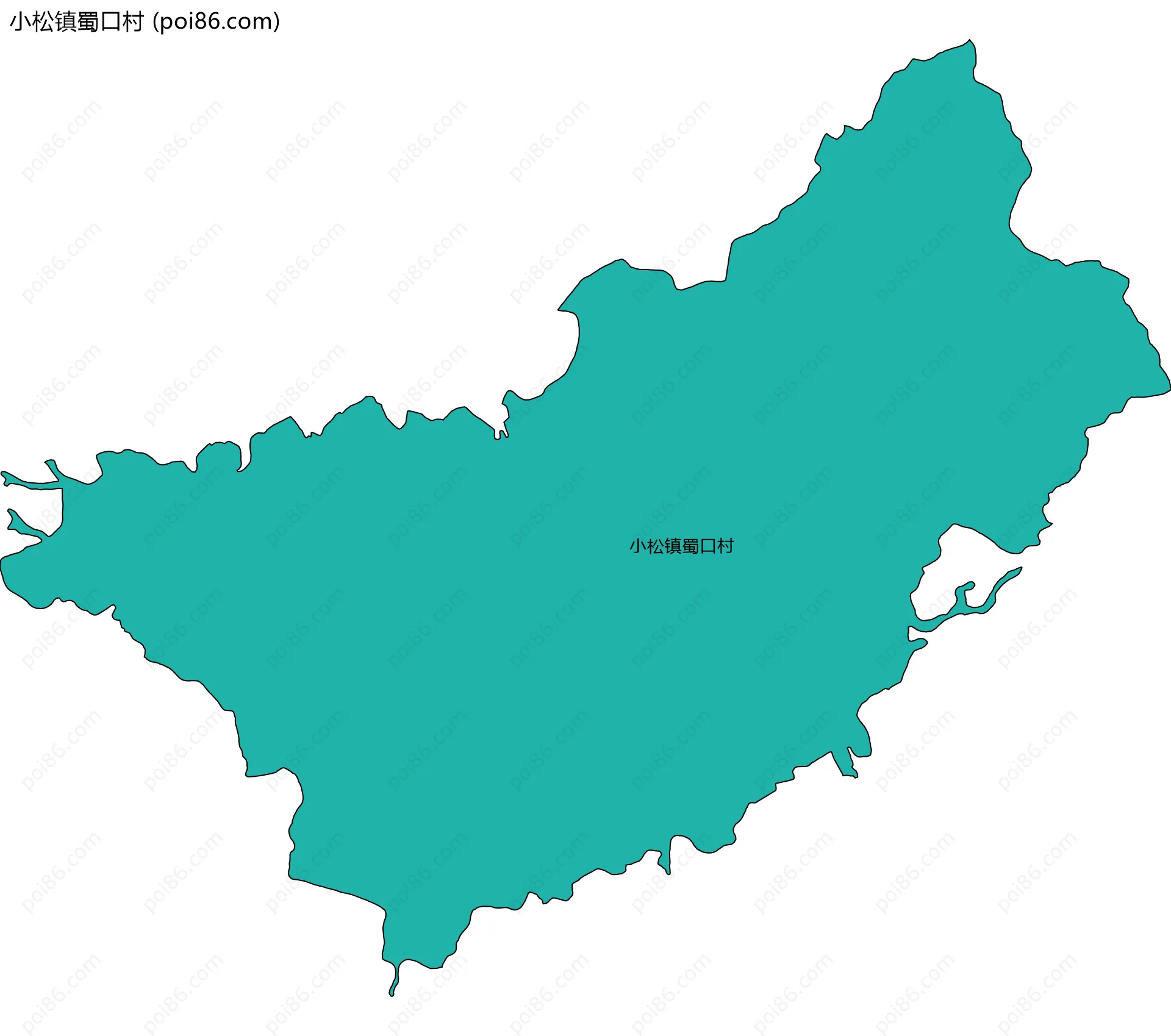 小松镇蜀口村边界地图