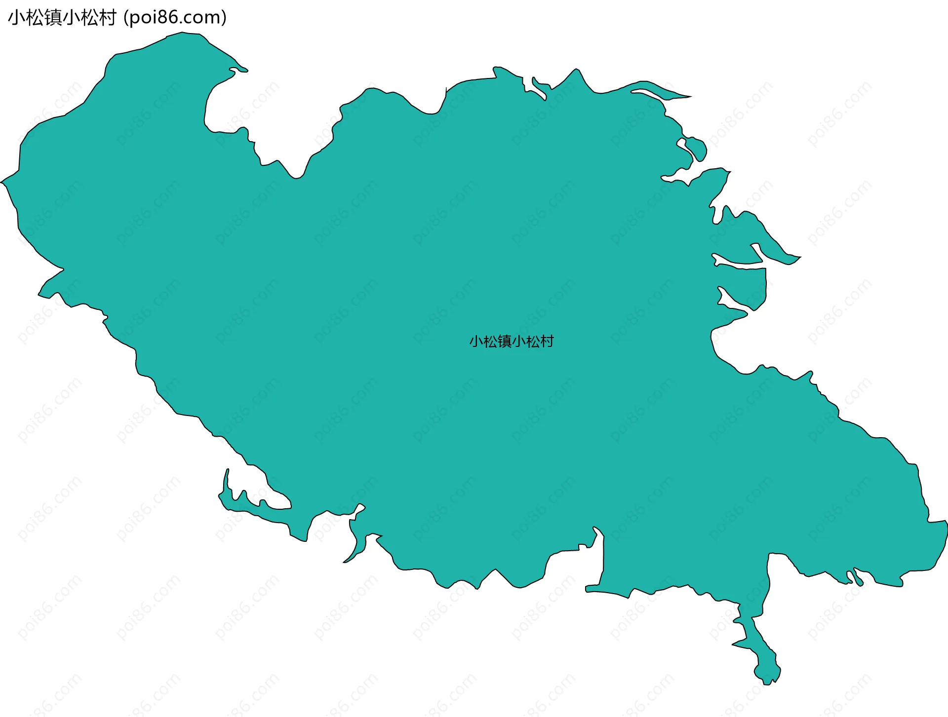 小松镇小松村边界地图