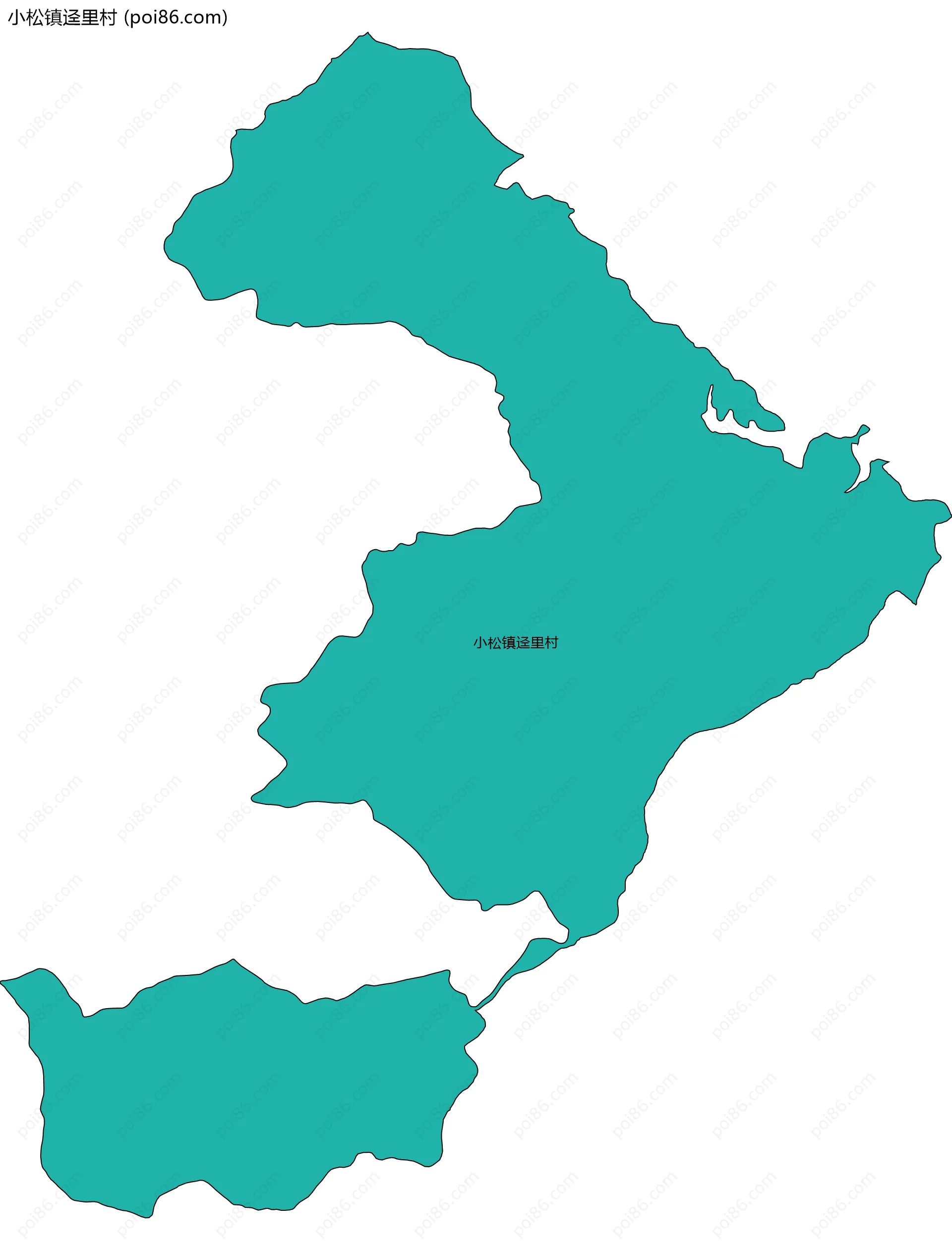 小松镇迳里村边界地图