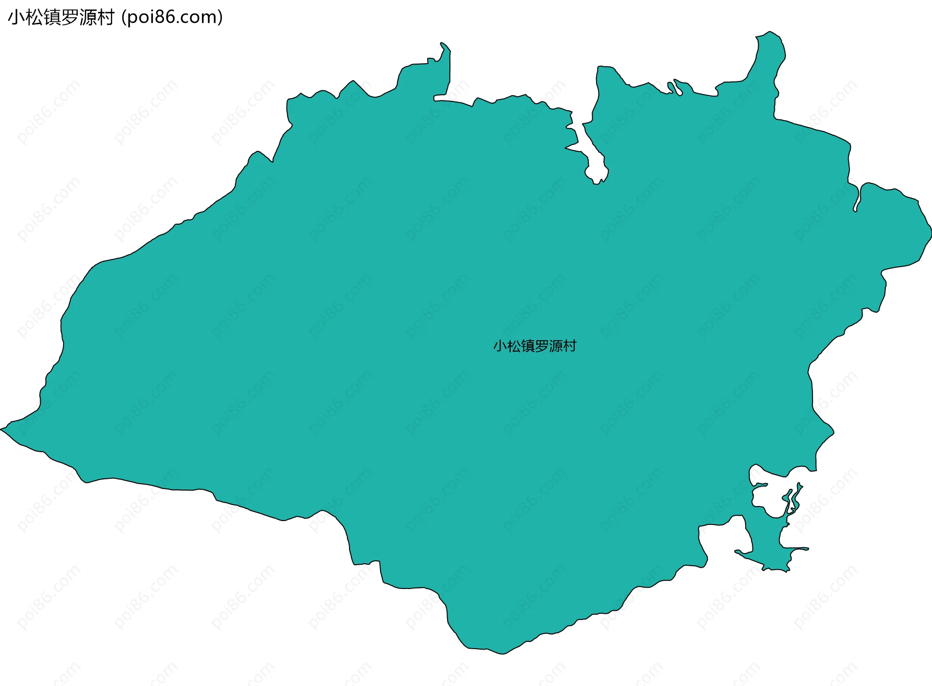 小松镇罗源村边界地图