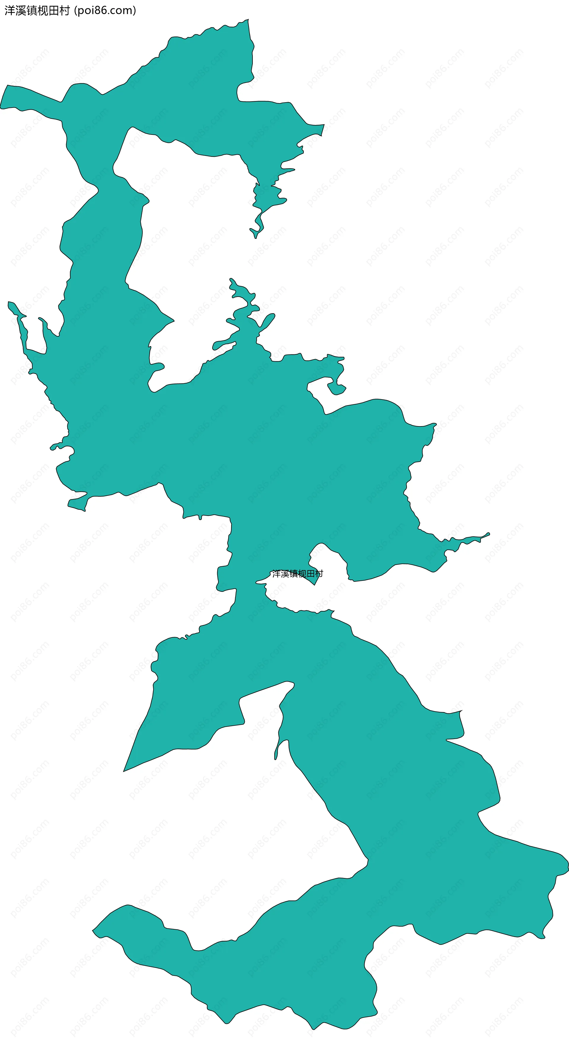 洋溪镇枧田村边界地图