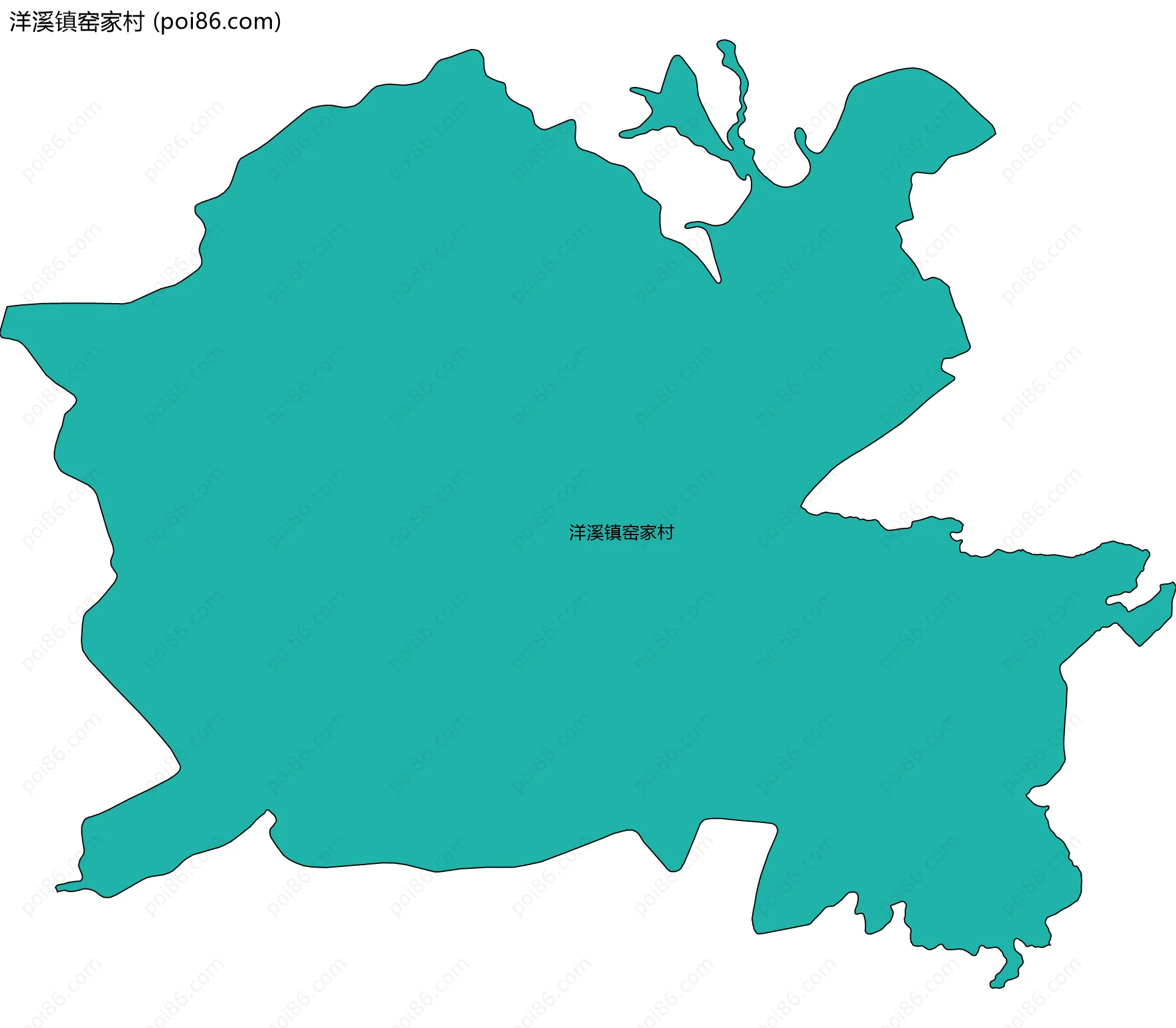 洋溪镇窑家村边界地图