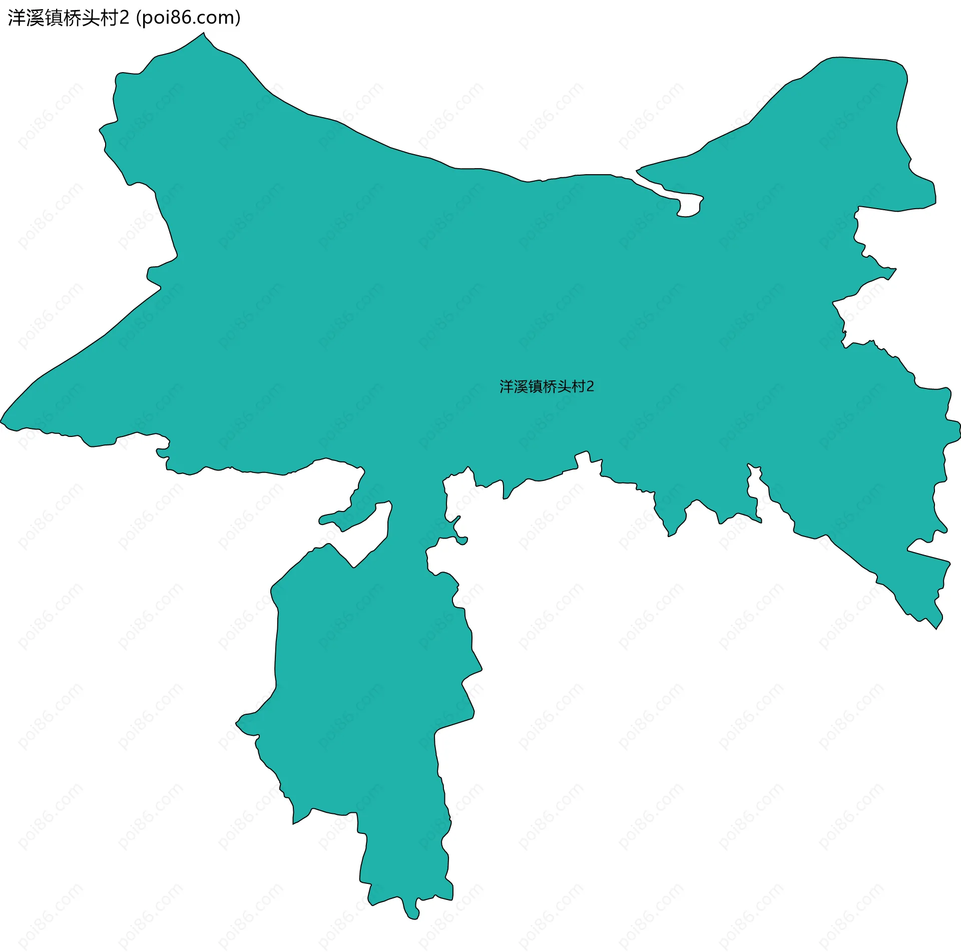 洋溪镇桥头村2边界地图