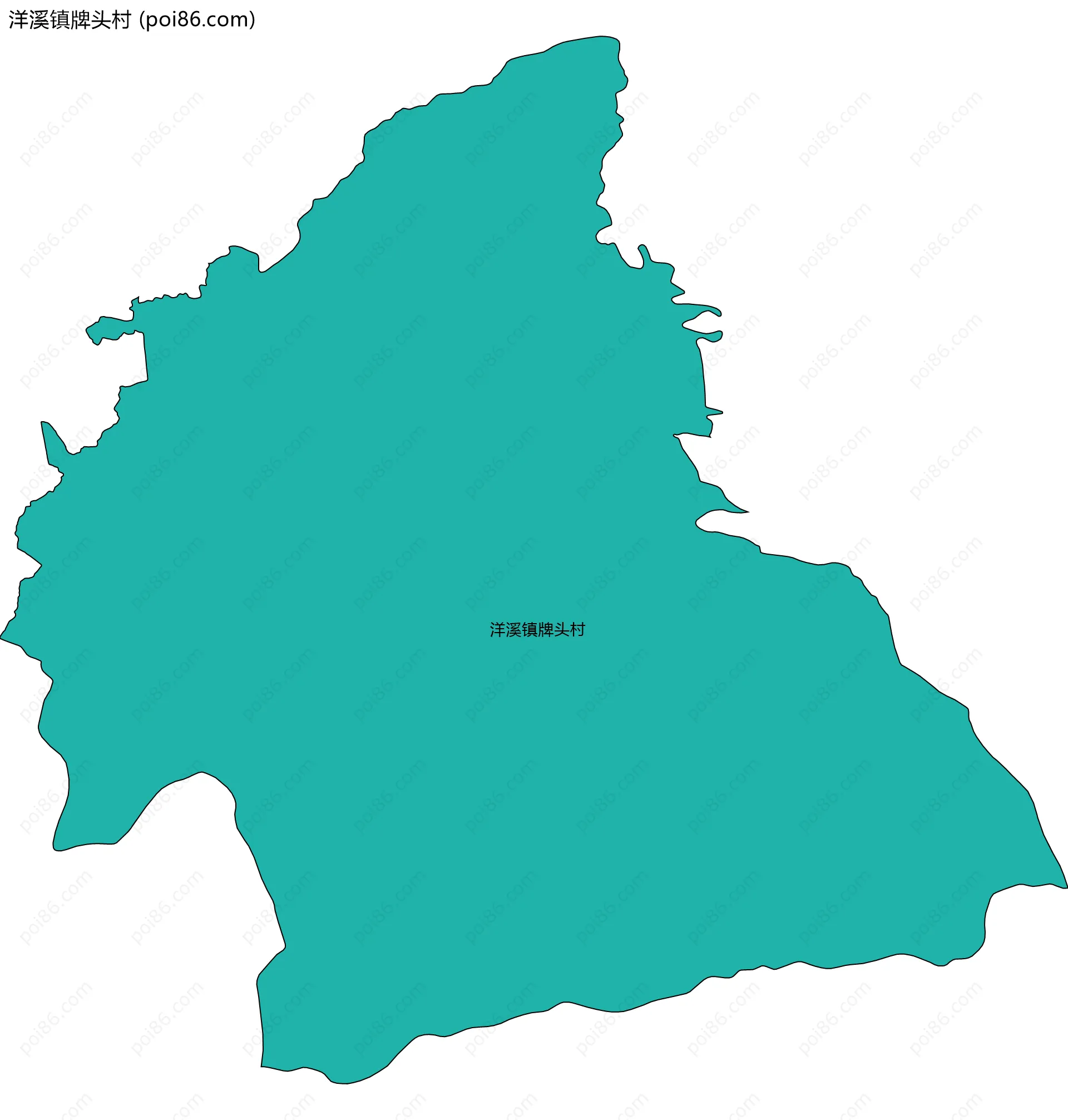 洋溪镇牌头村边界地图