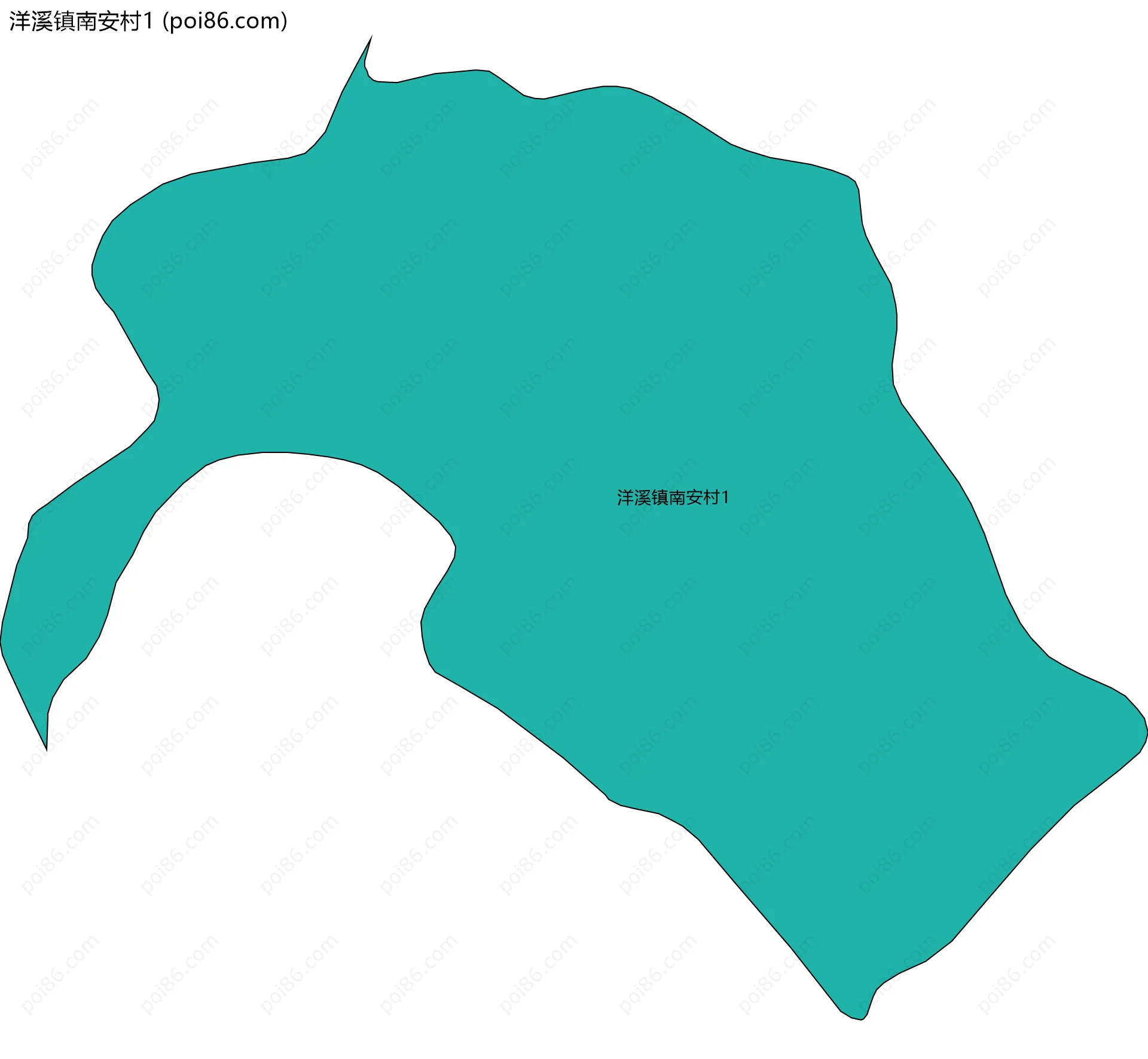 洋溪镇南安村1边界地图