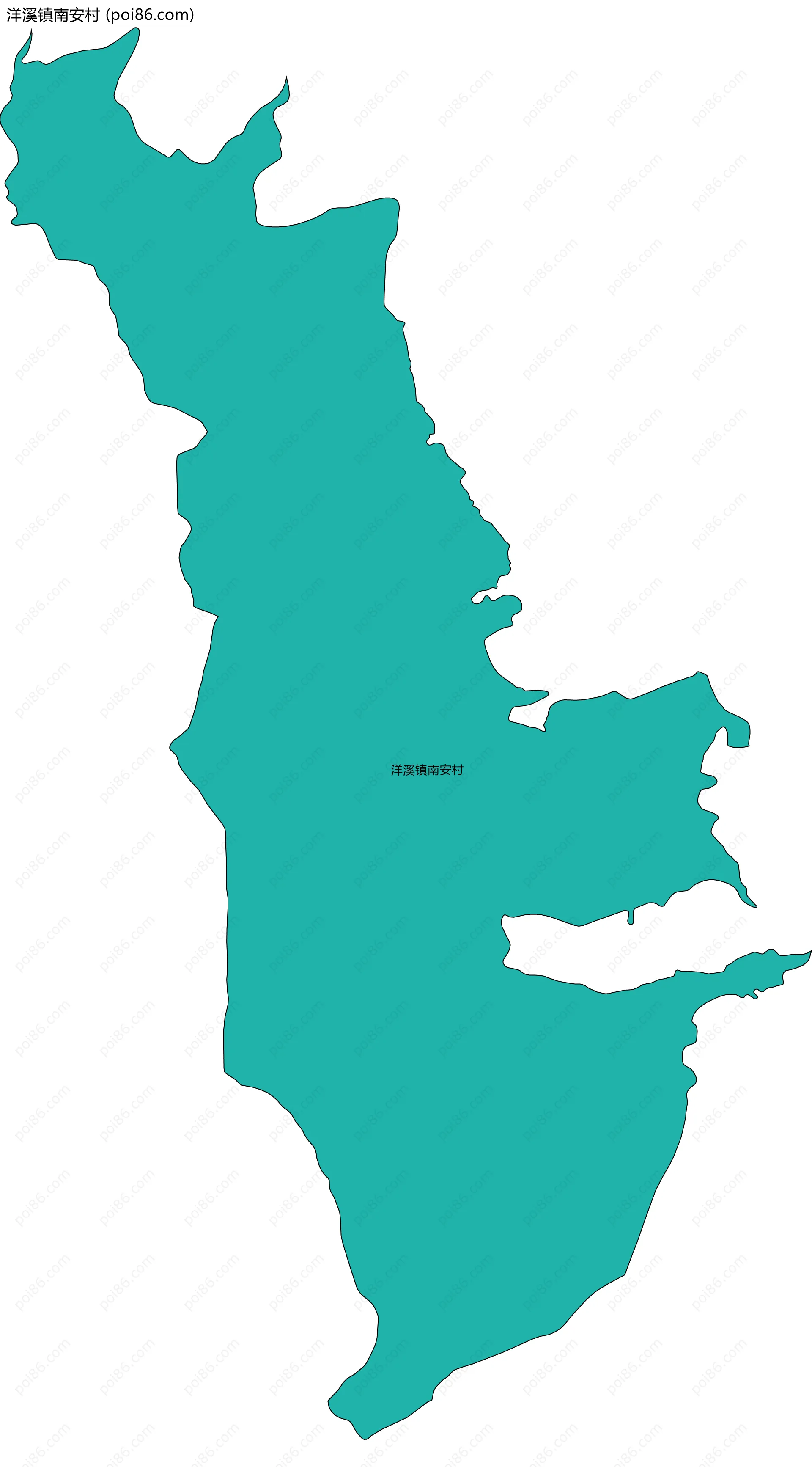 洋溪镇南安村边界地图