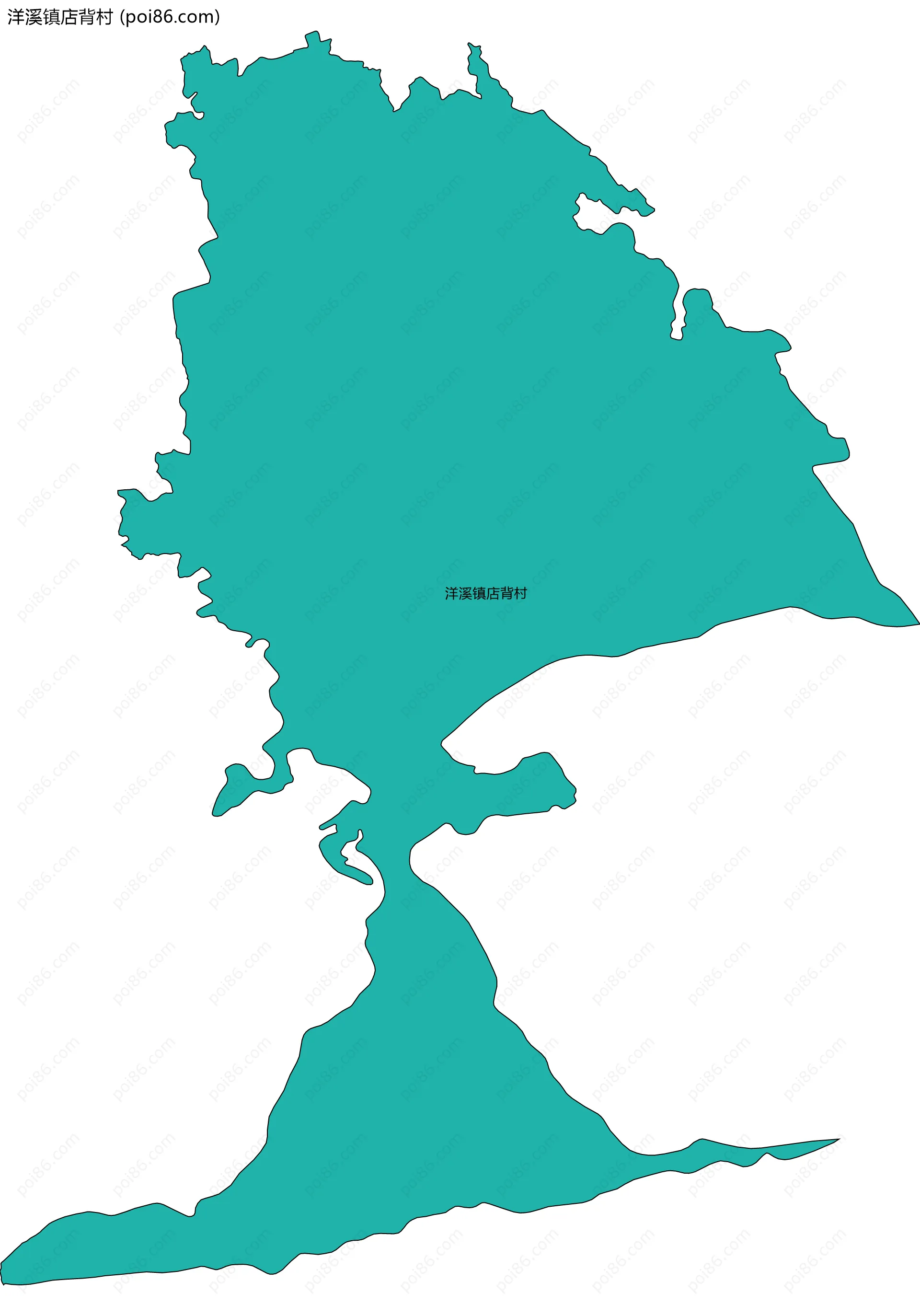 洋溪镇店背村边界地图
