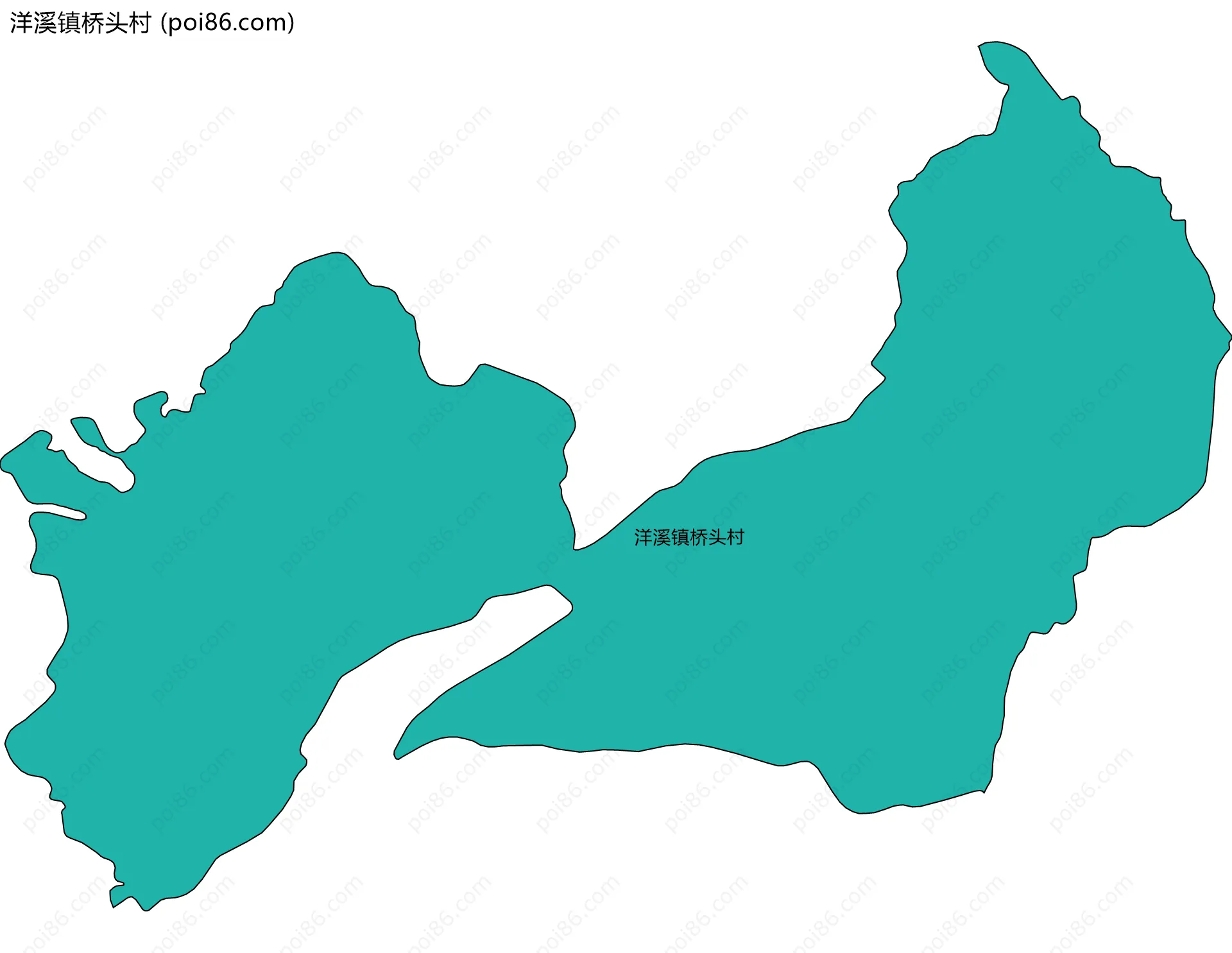 洋溪镇桥头村边界地图