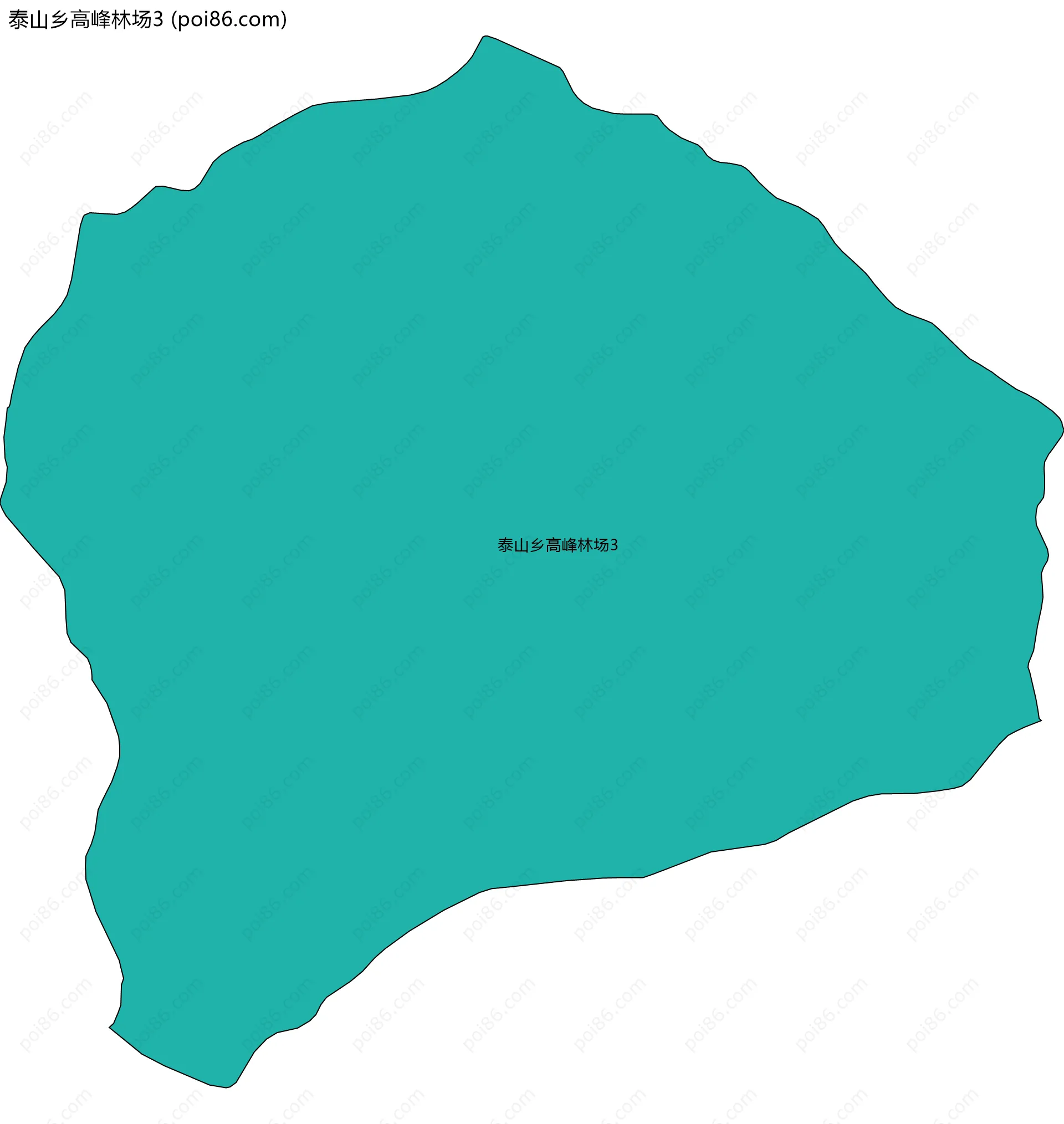 泰山乡高峰林场3边界地图